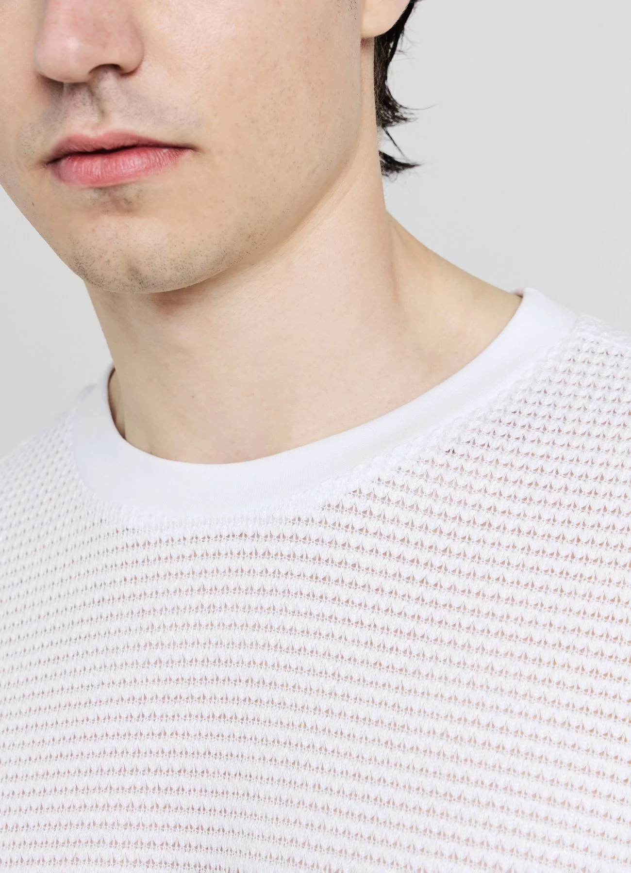 T-shirt tessuto lavorato