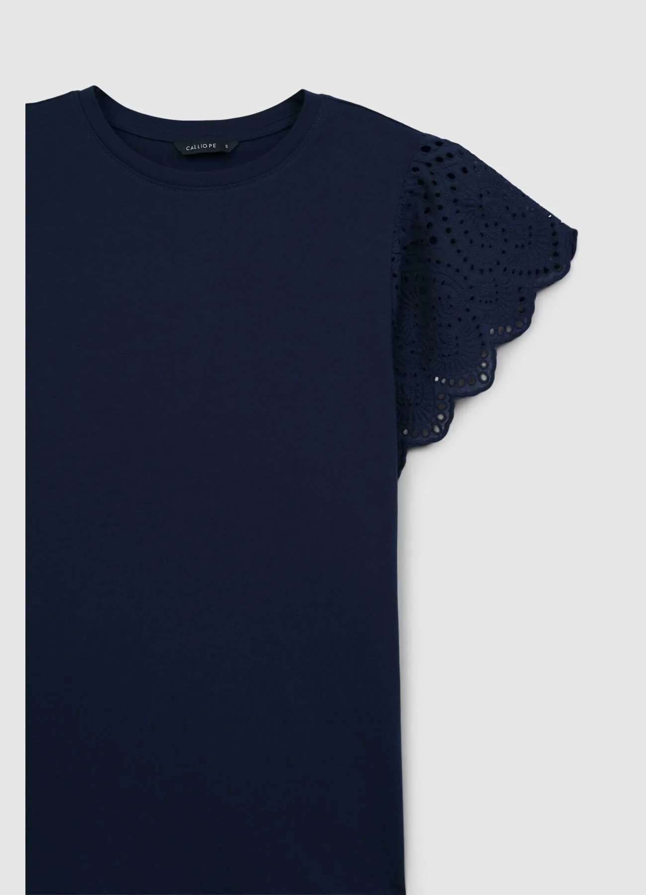 T-shirt volant sangallo