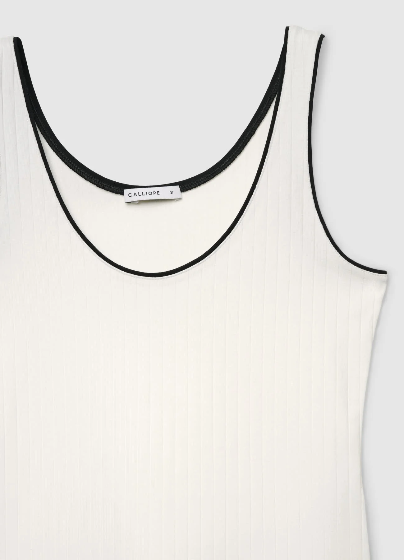 Top a costine con bordi a contrasto - Image 2