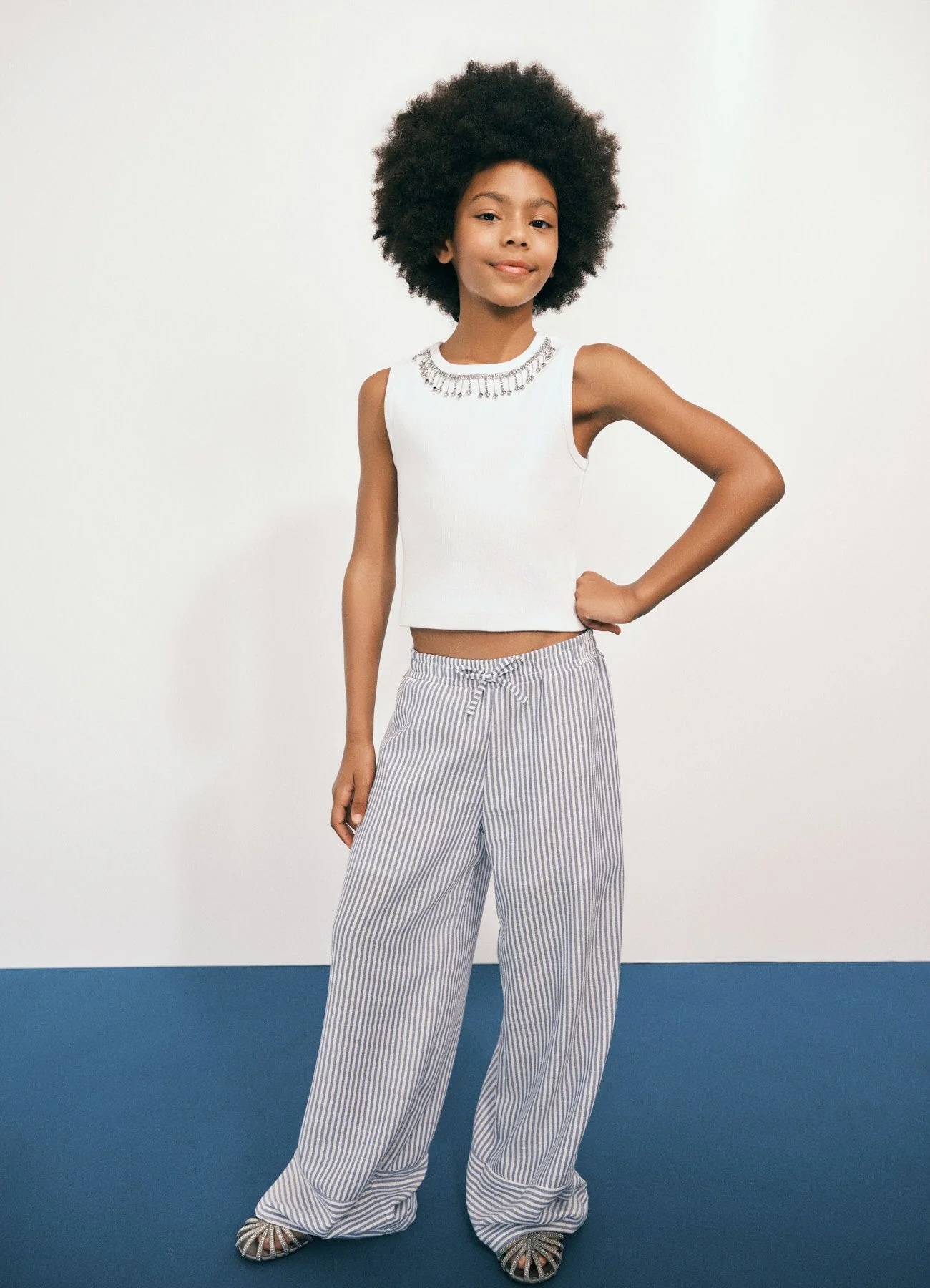 Top a costine con strass - Image 4