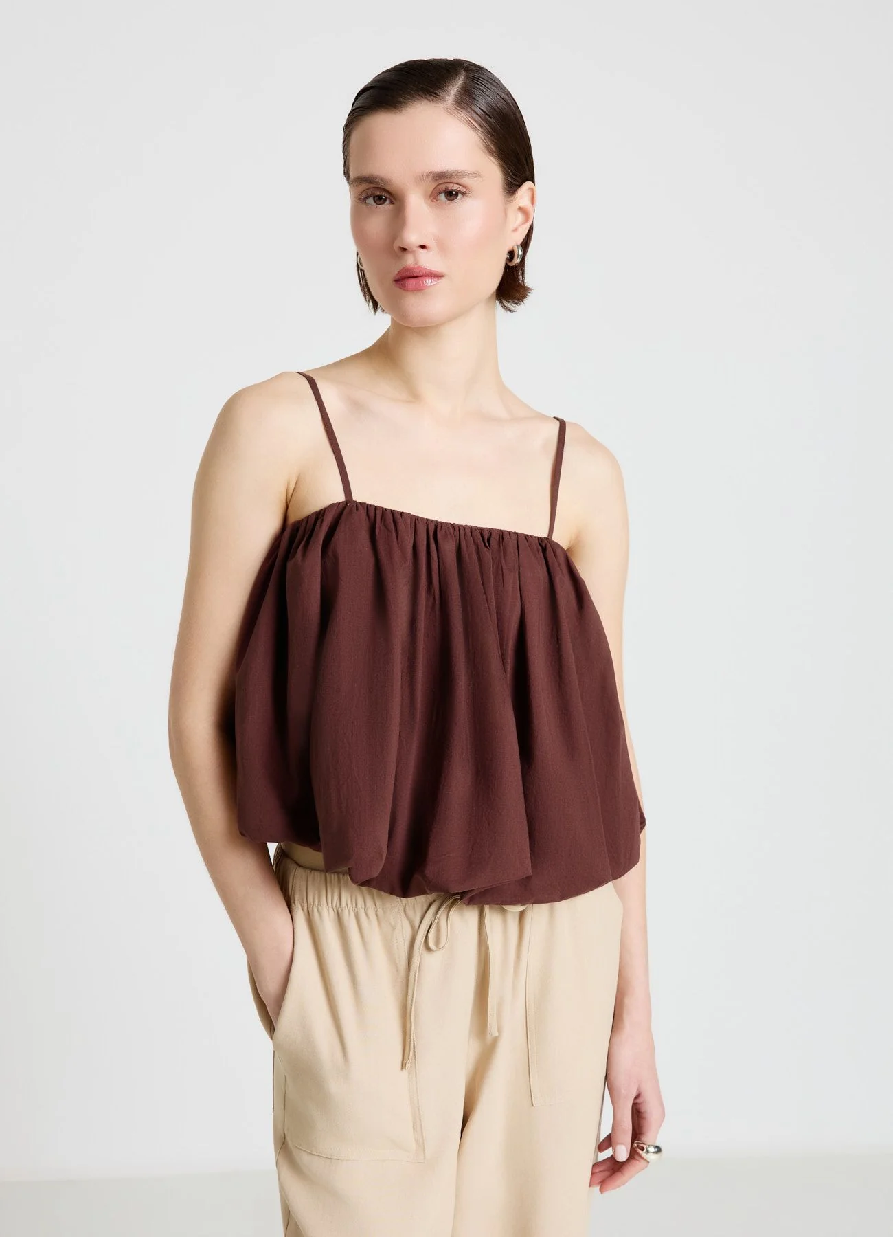 Top a palloncino con spalline sottili - Image 2