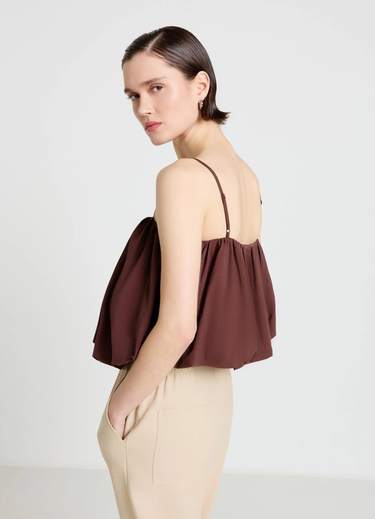Top a palloncino con spalline sottili - Image 3