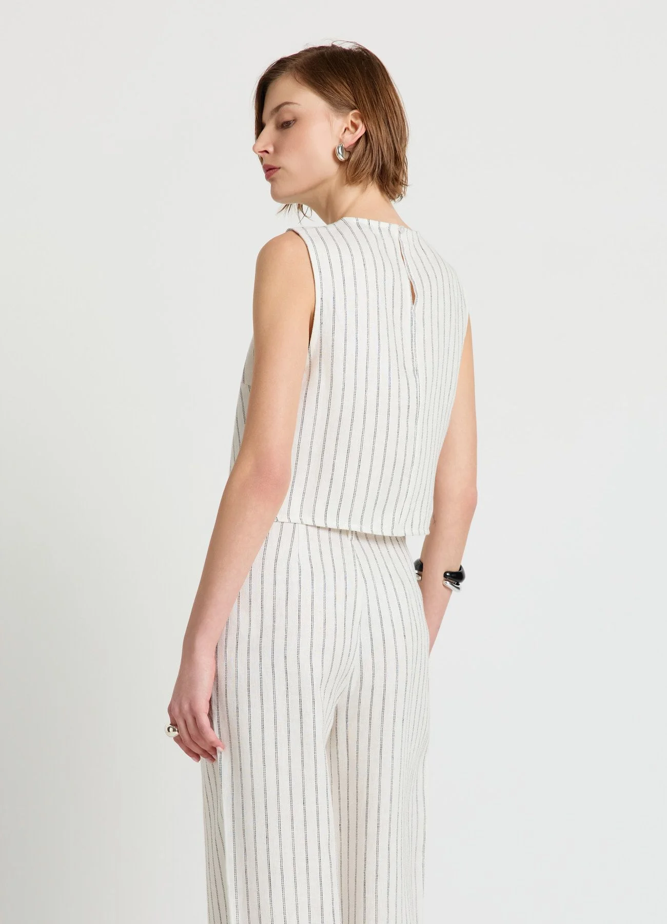 Top a righe in lino - Image 2