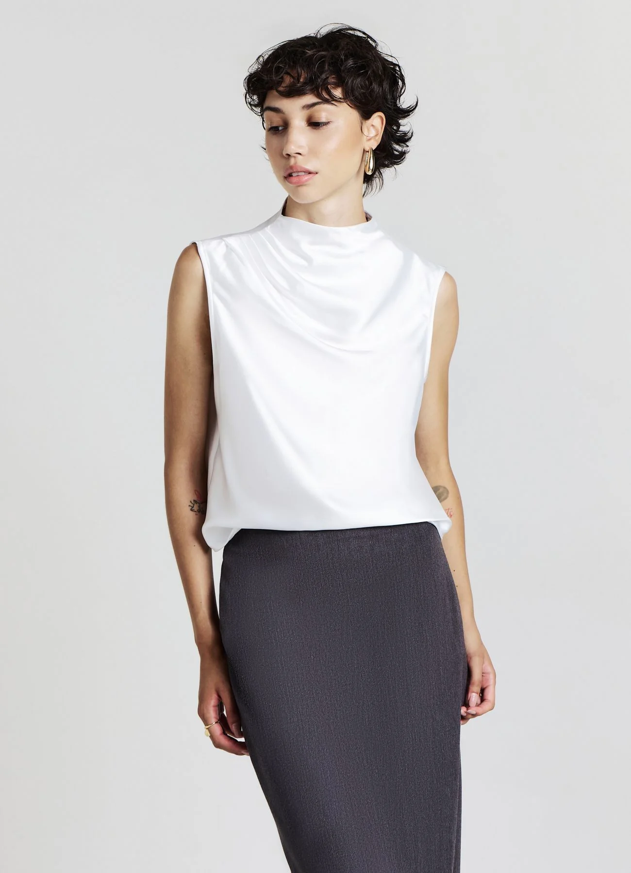 Top collo cratere simil satin - Image 3