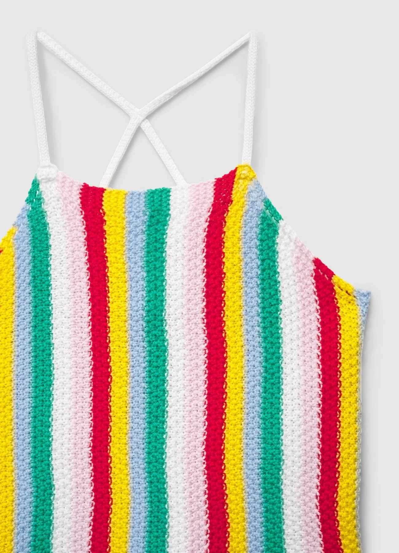 Top crochet a righe con frange - Image 3