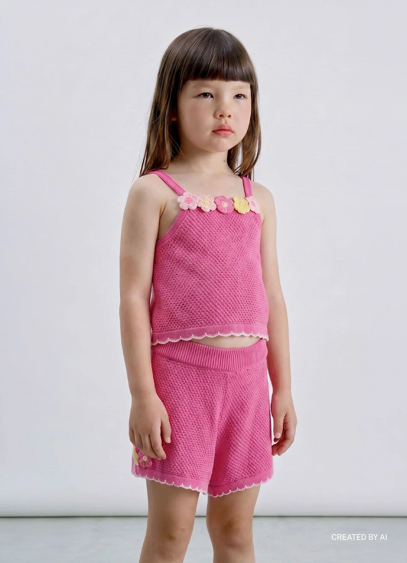 Top crochet con fiori applicati - Image 4