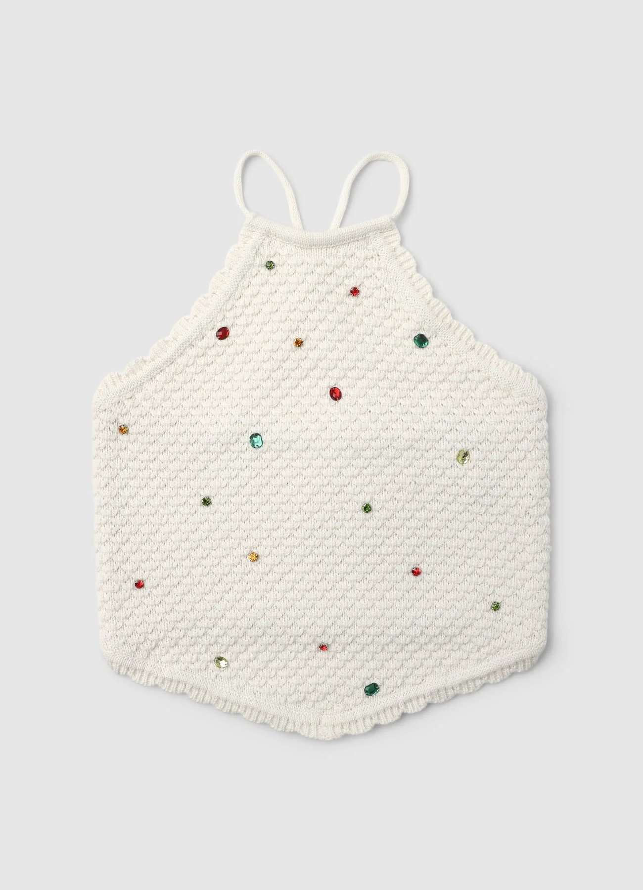 Top crochet con strass applicati - Image 3