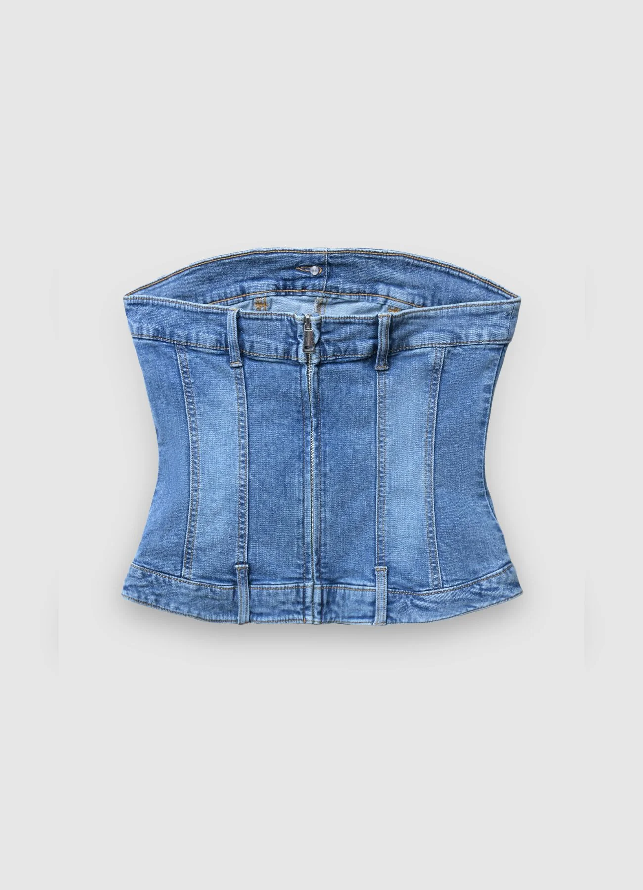 Top denim con zip - Image 4