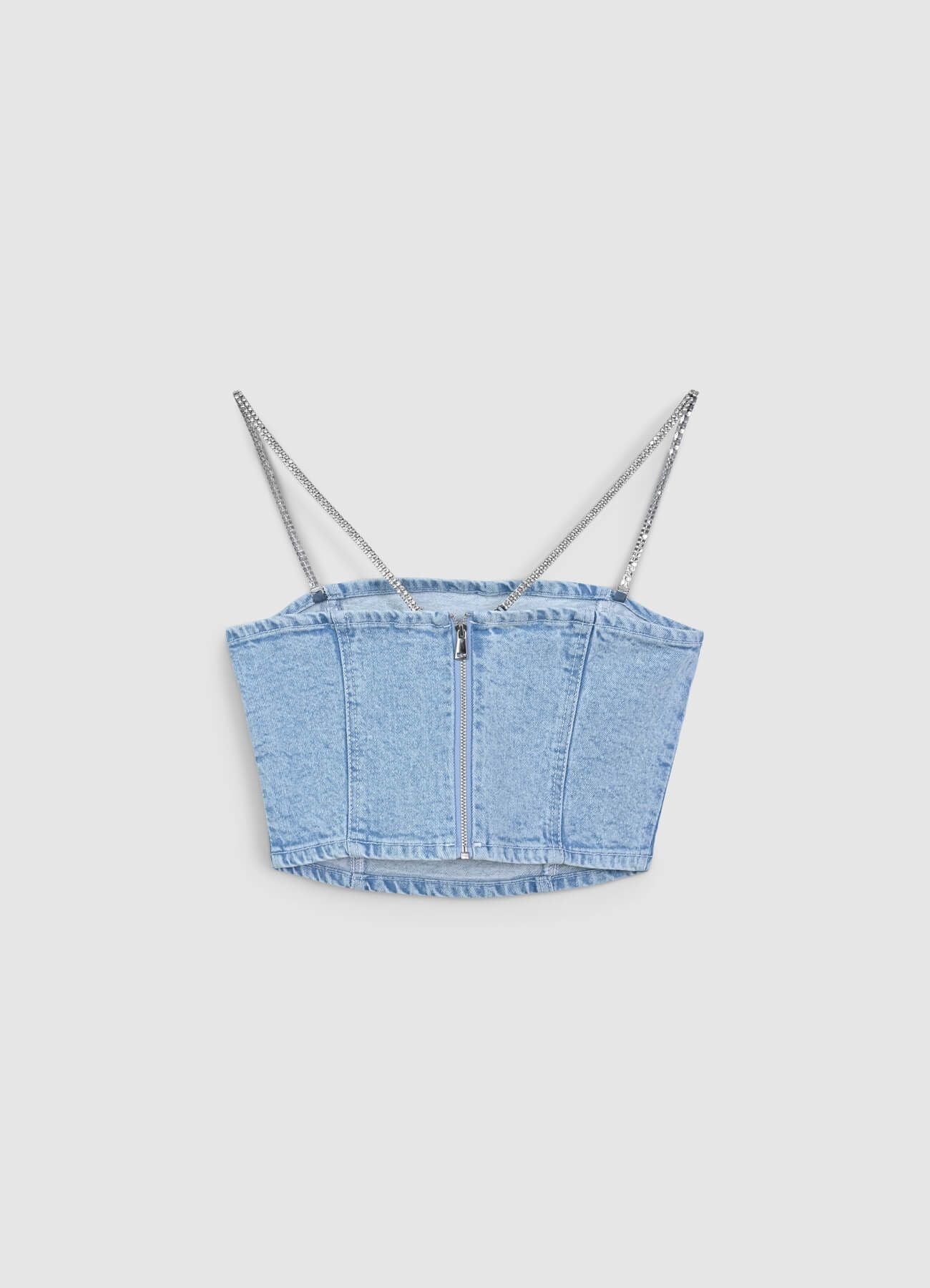 Top denim spalline strass - Image 6