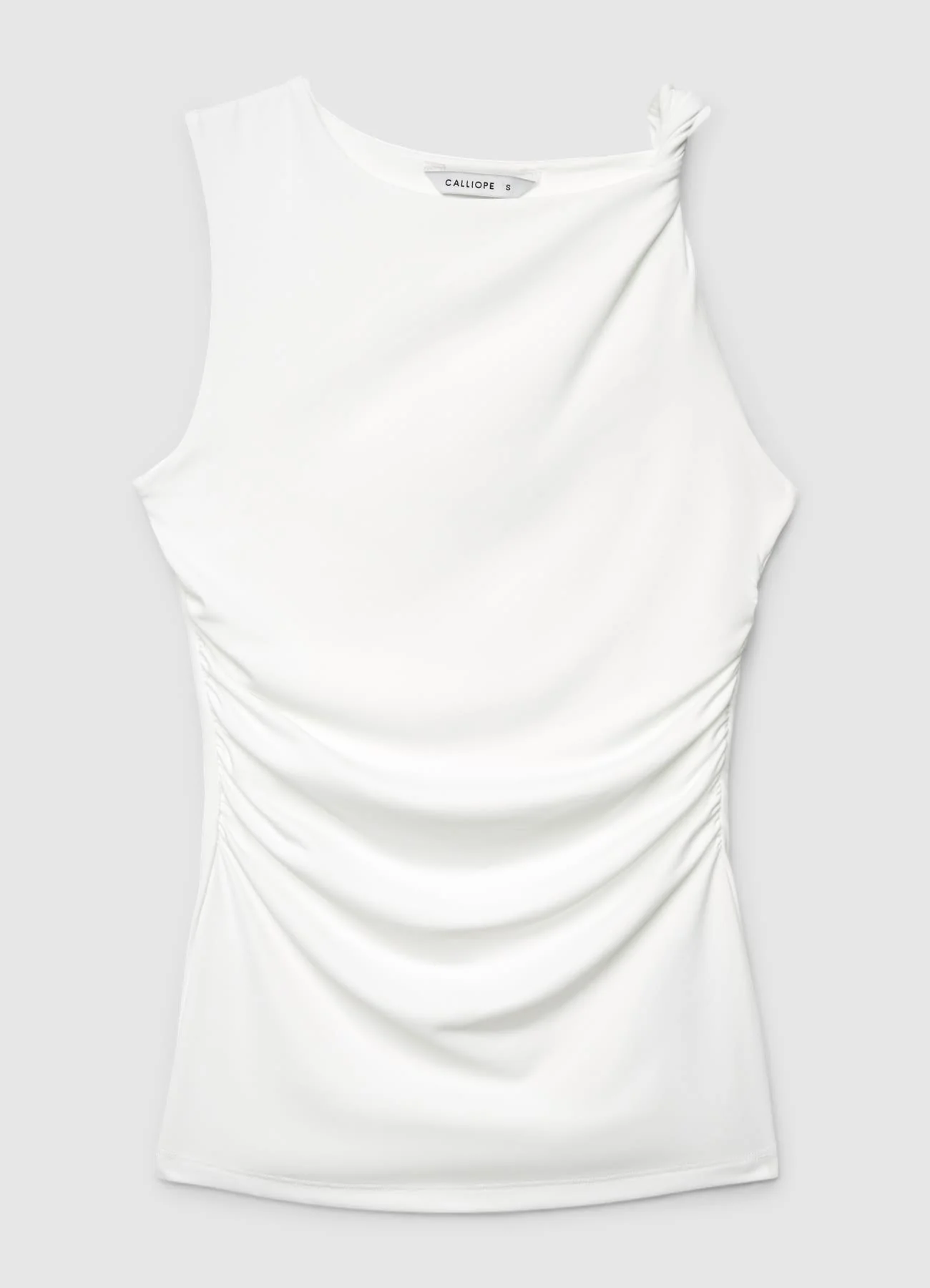 Top drappeggiato con nodo sulla spalla - Image 4