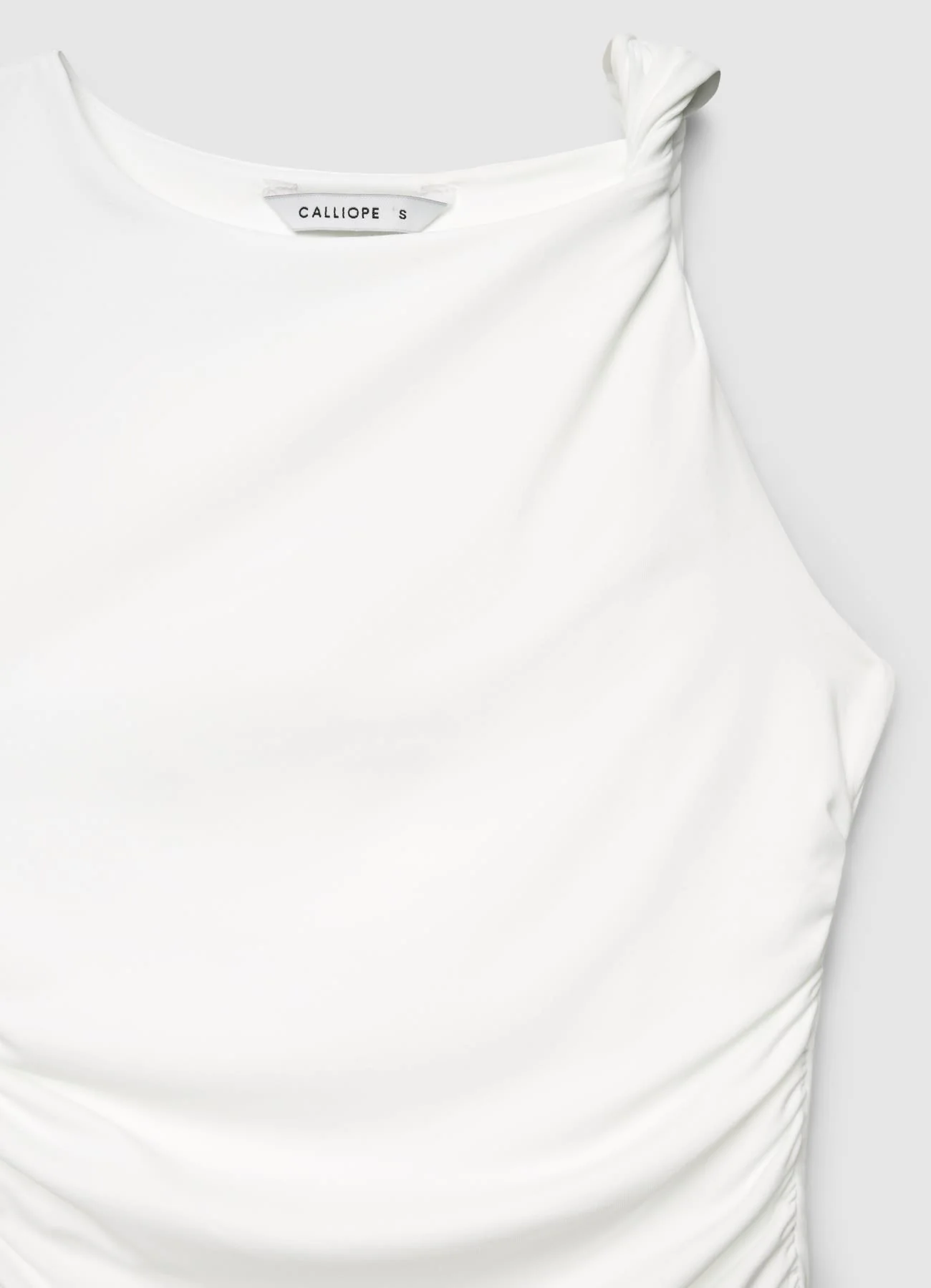 Top drappeggiato con nodo sulla spalla - Image 5