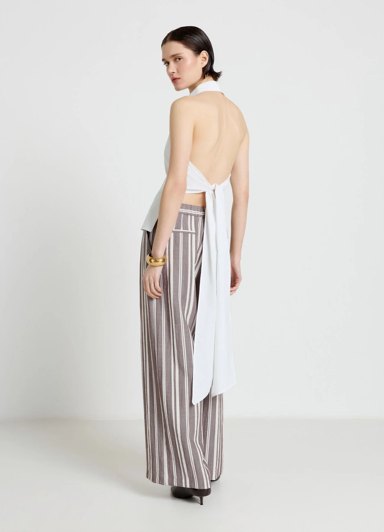 Top halter con colletto e nodo - Image 3