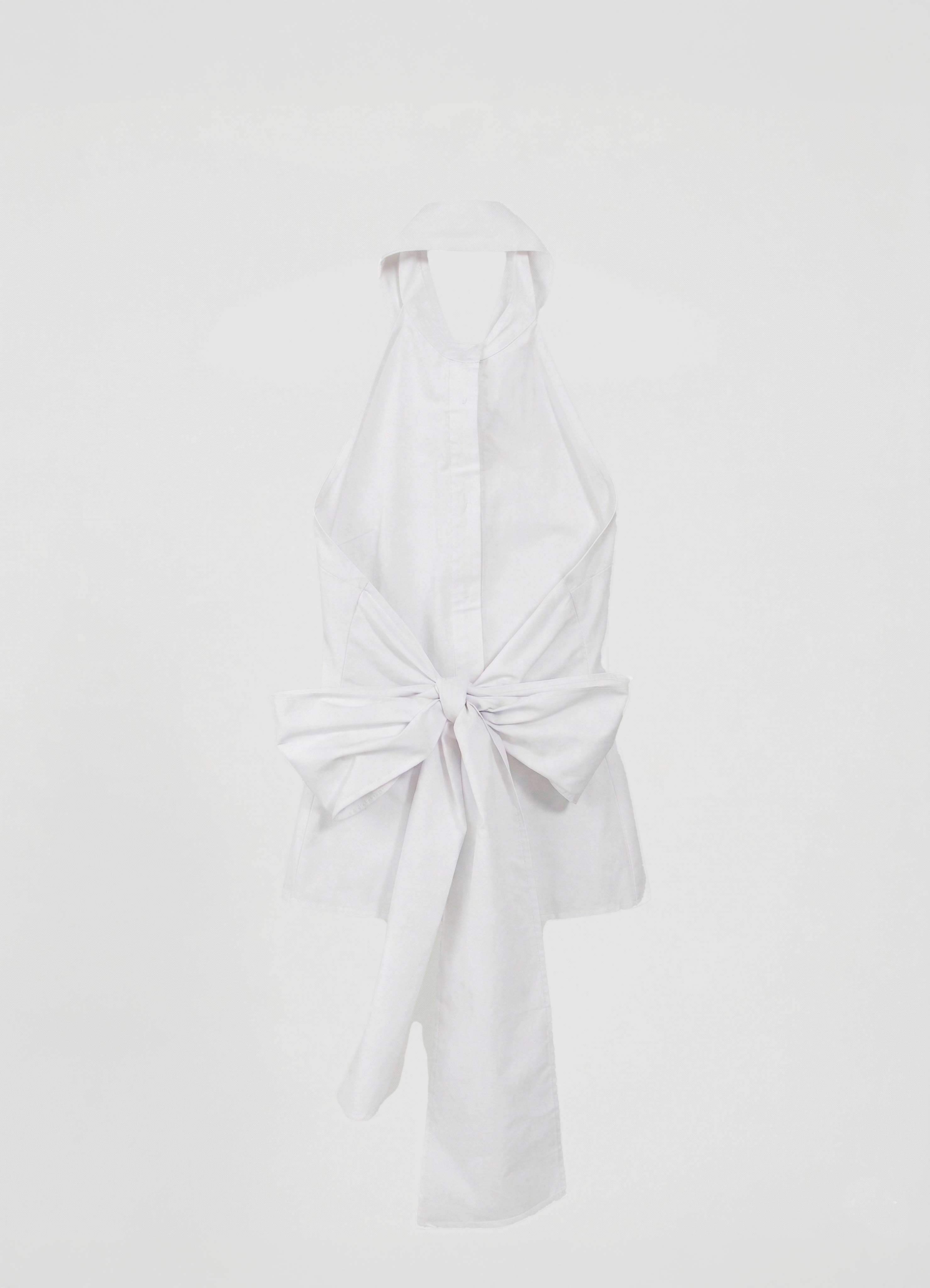 Top halter con colletto e nodo - Image 5