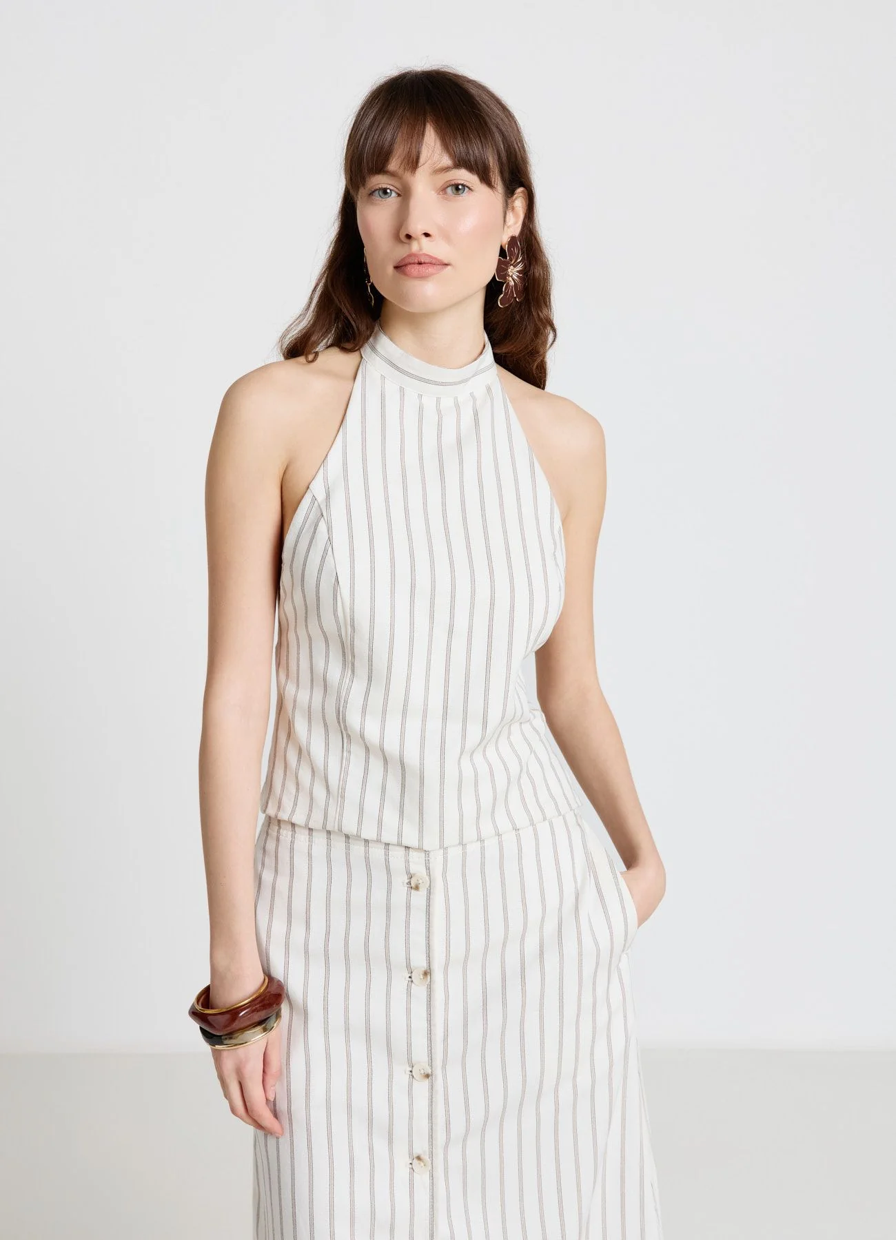 Top halterneck a righe - Image 2