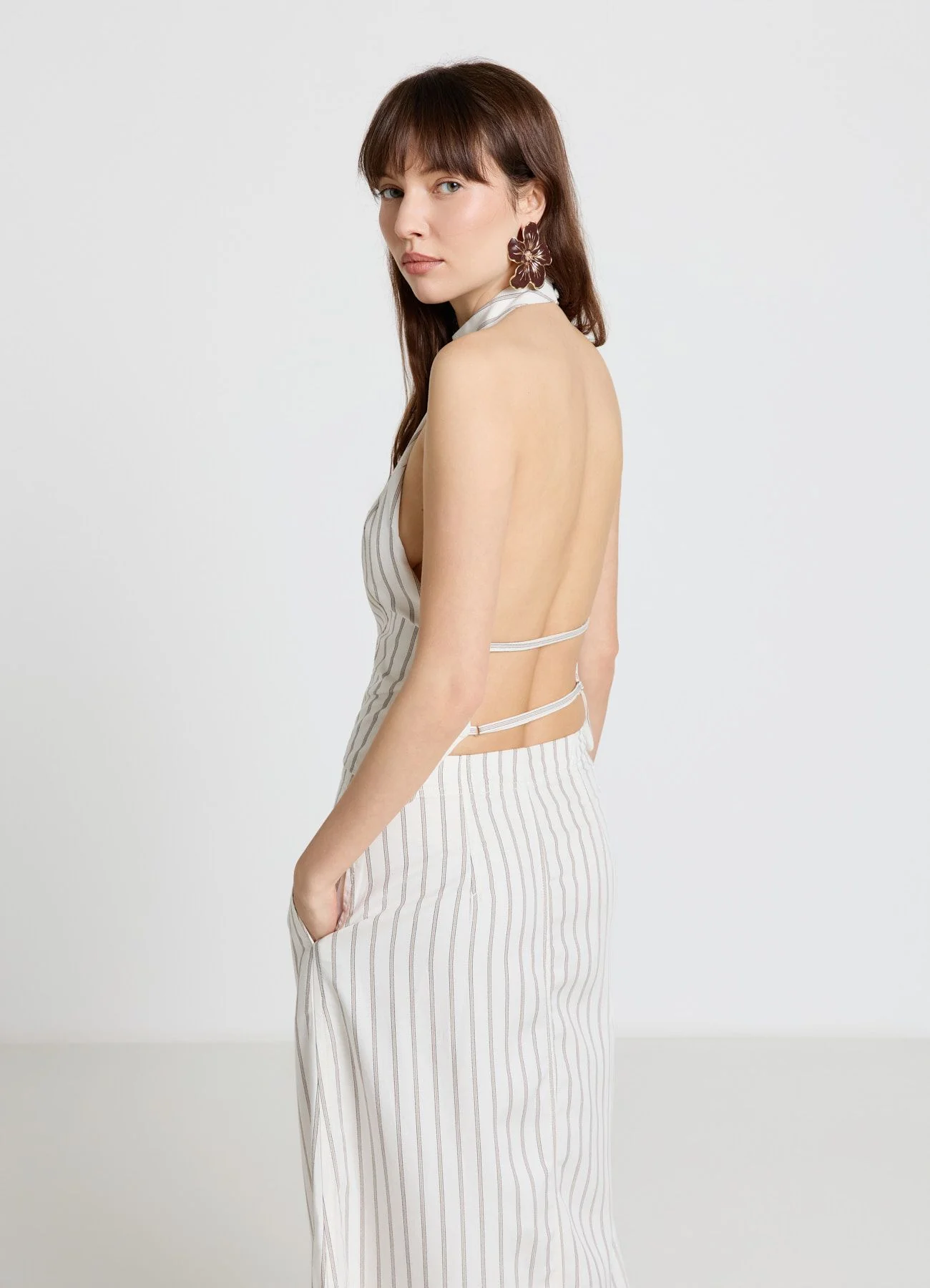 Top halterneck a righe - Image 3