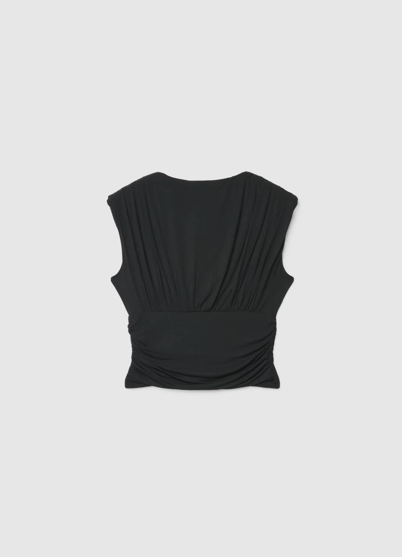 Top incrociato con drappeggio