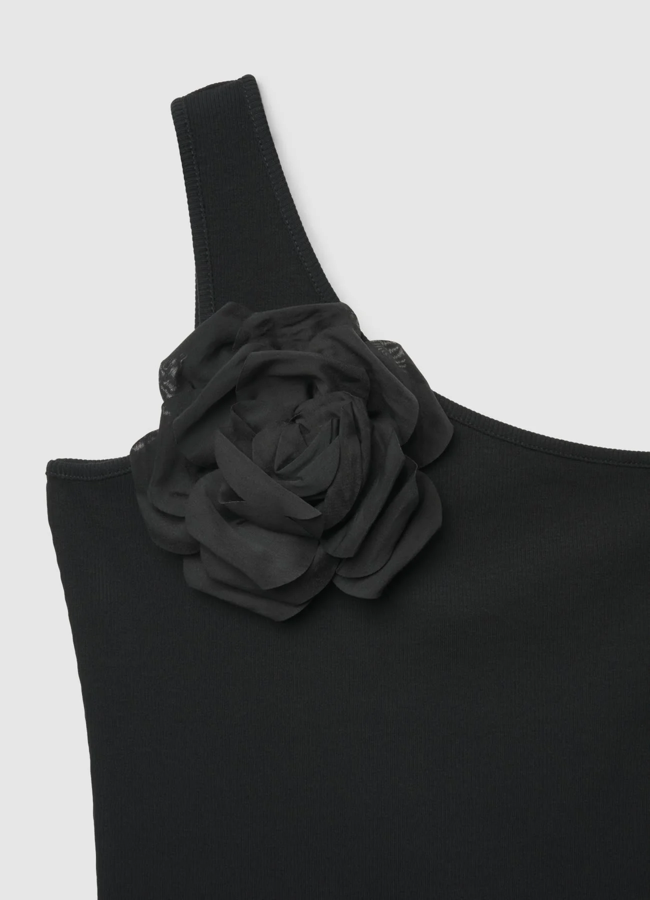 Top monospalla con fiore - Image 6