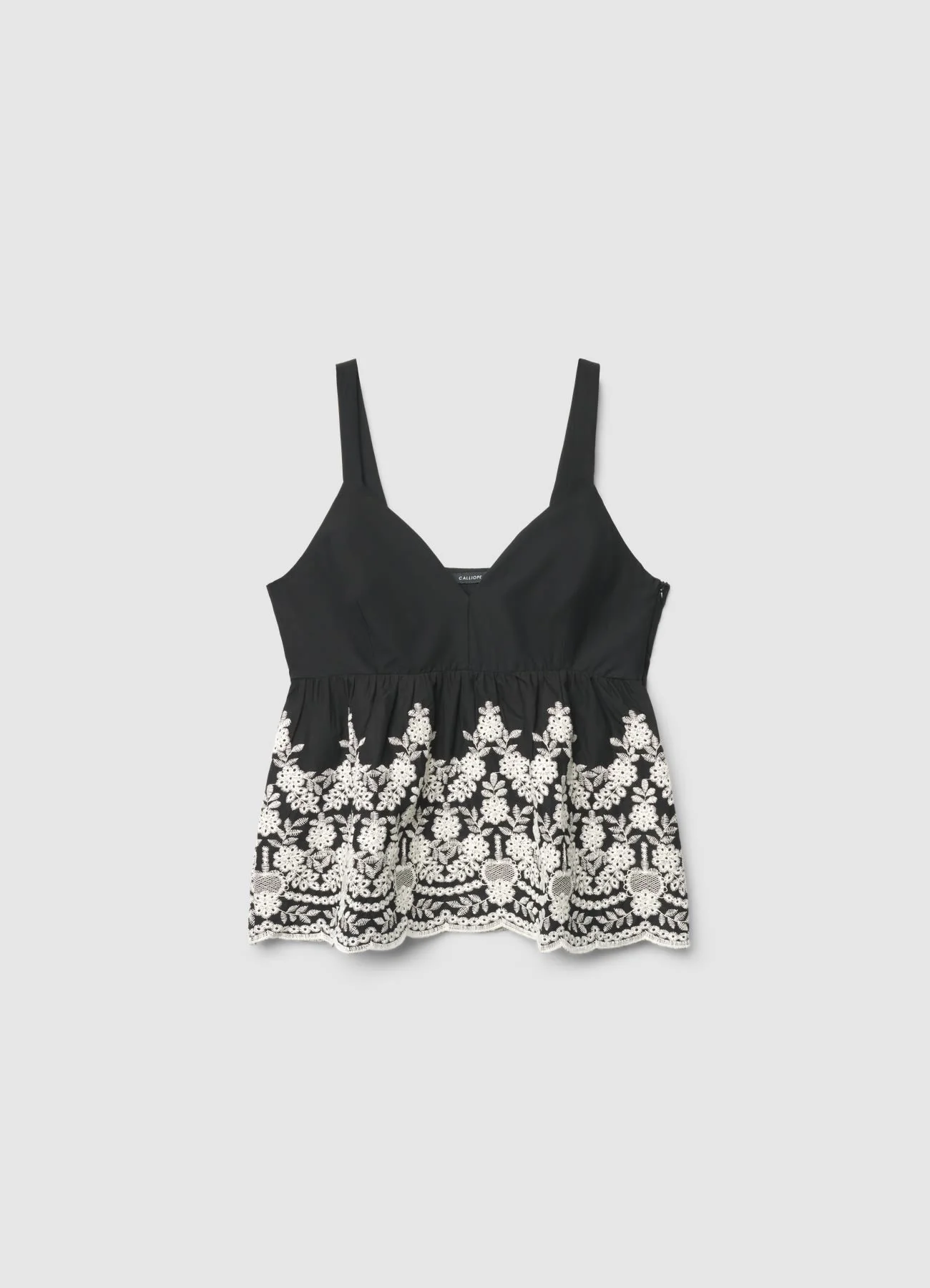 Top peplo con ricamo floreale - Image 5