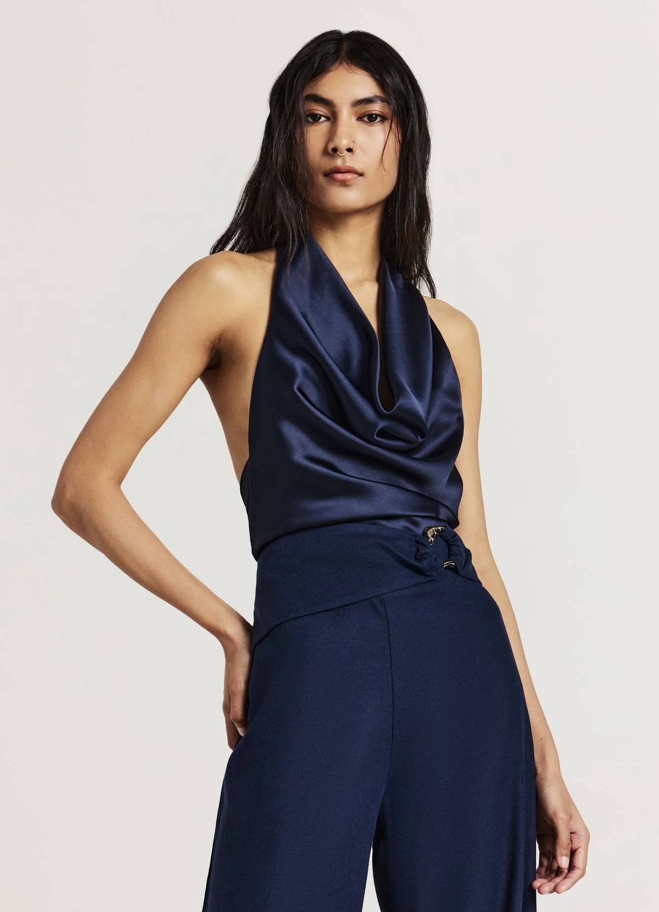 Top sciallato simil satin - Image 3
