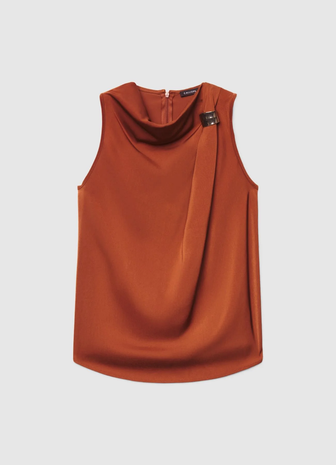 Top simil satin con anello metallico - Image 6