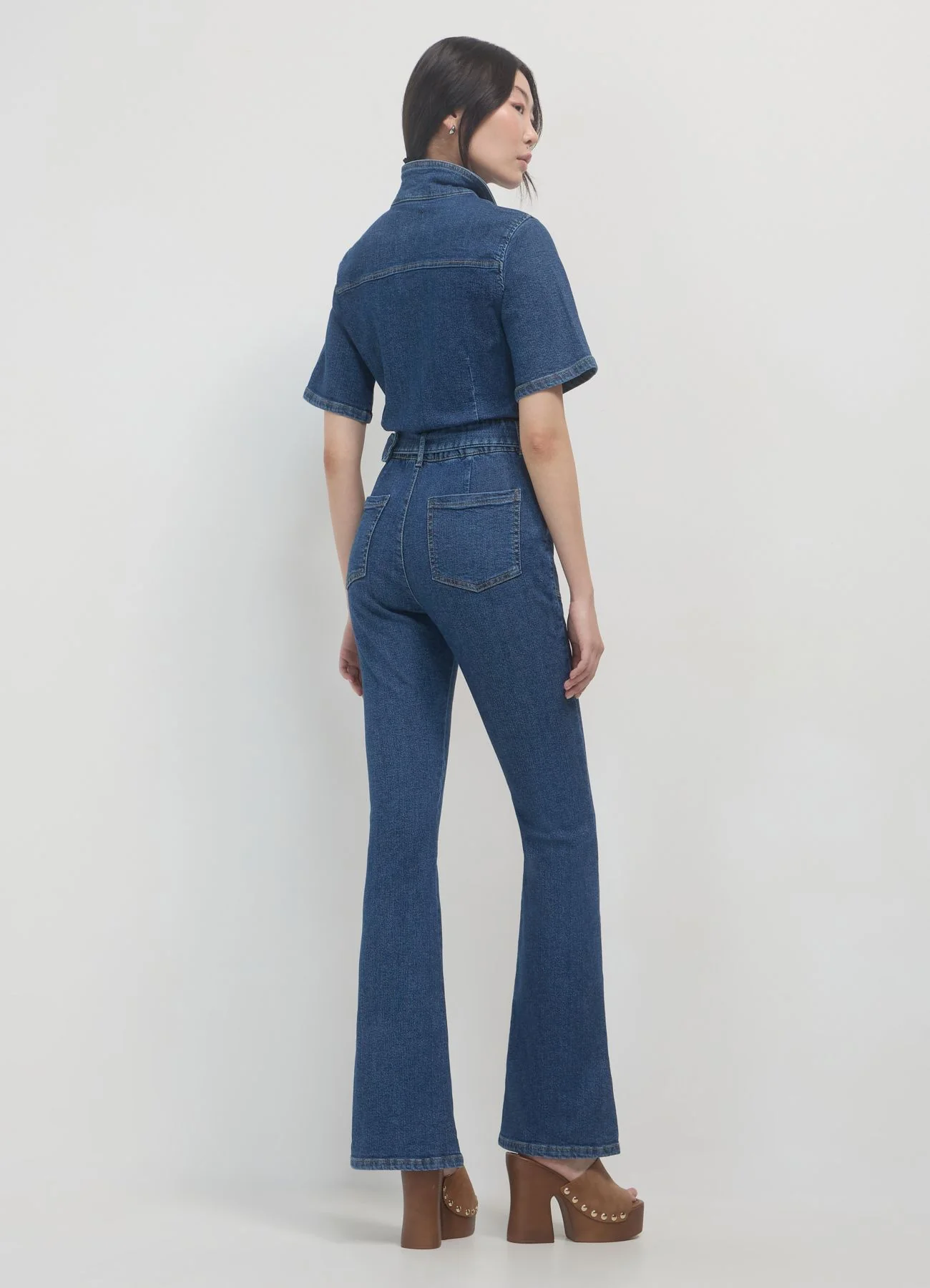 Tuta denim con cintura - Image 3