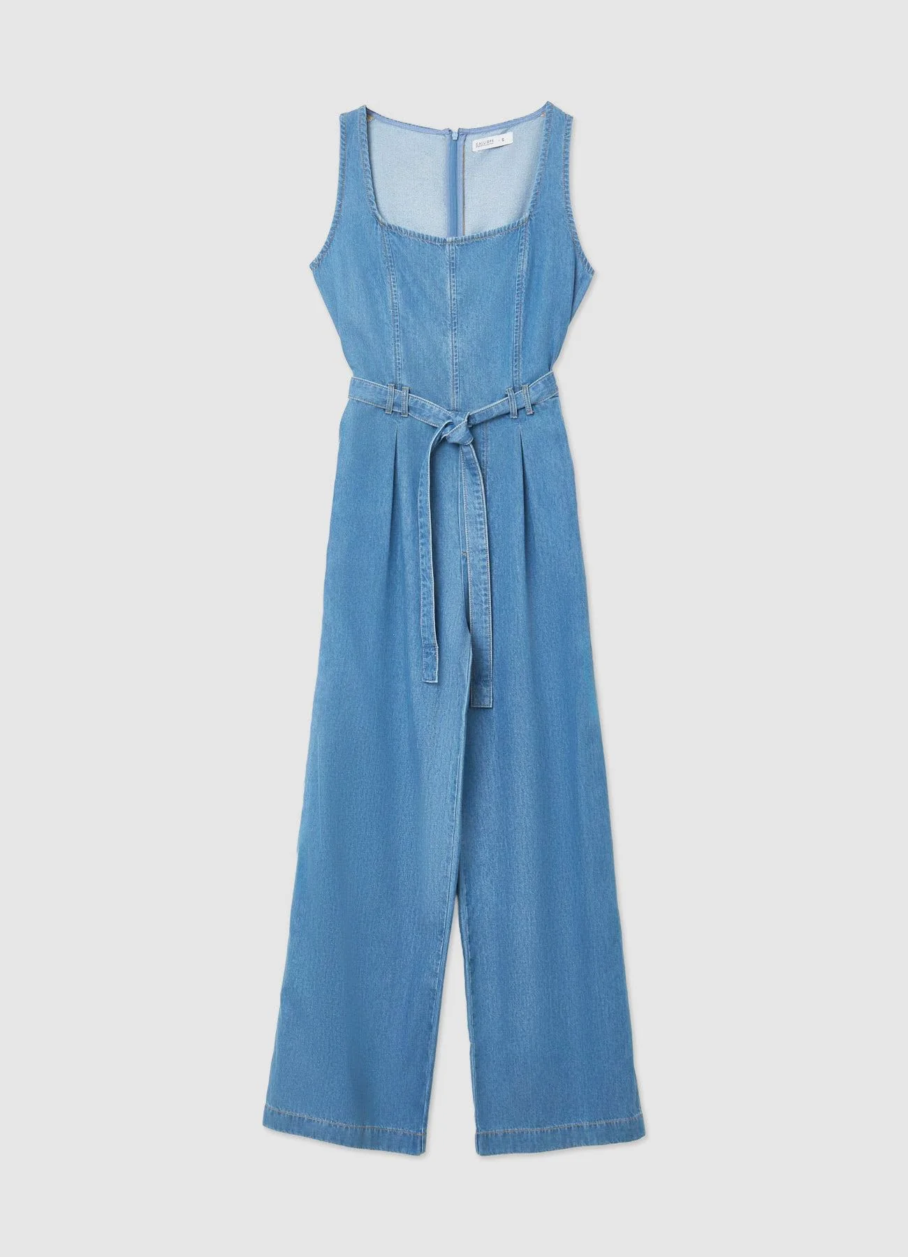 Tuta lunga denim con fusciacca - Image 4