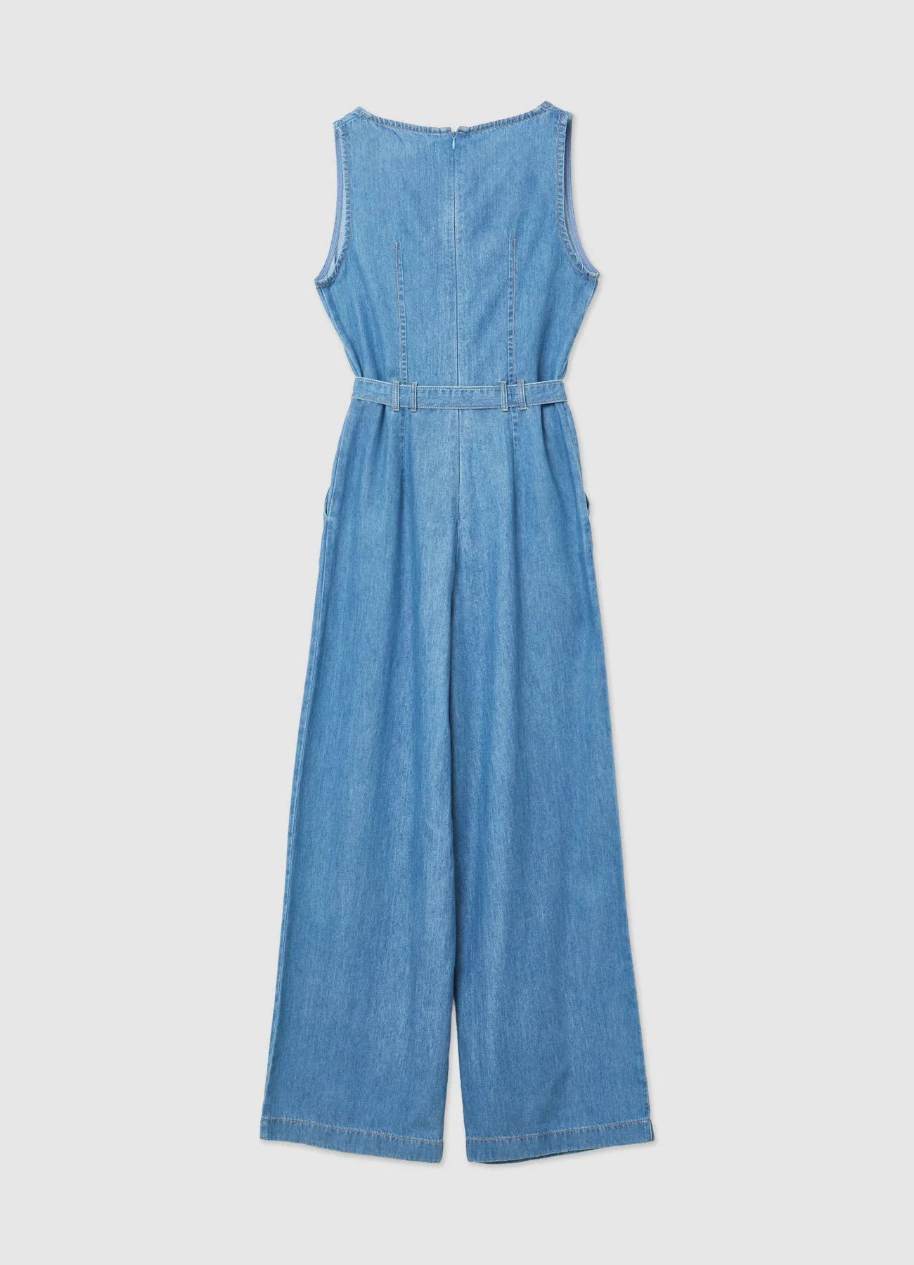 Tuta lunga denim con fusciacca - Image 5