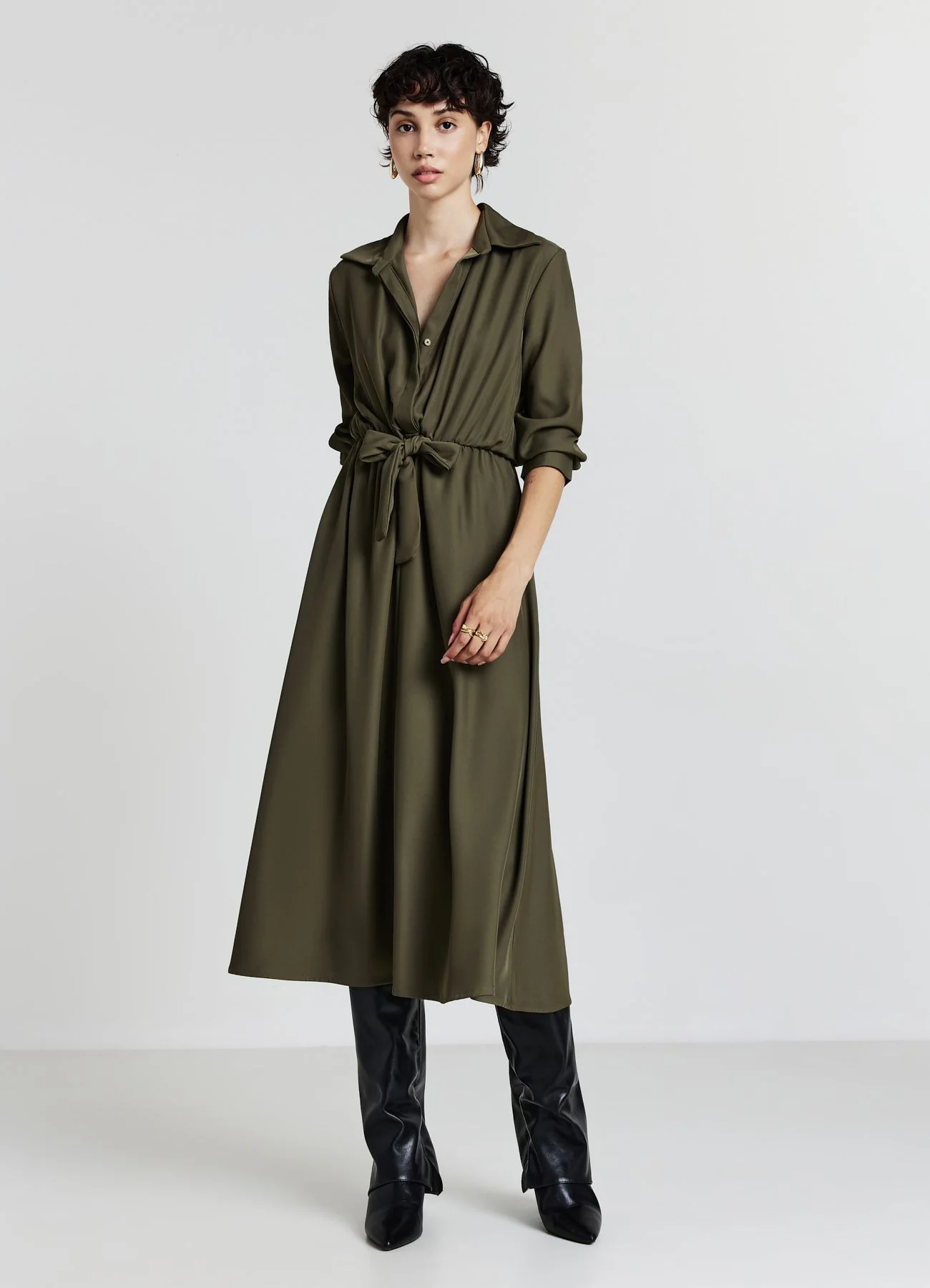 Vestito a camicia con nodo - Image 2