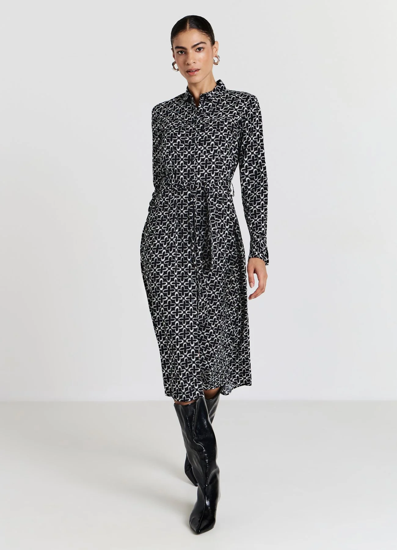 Vestito a camicia fantasia