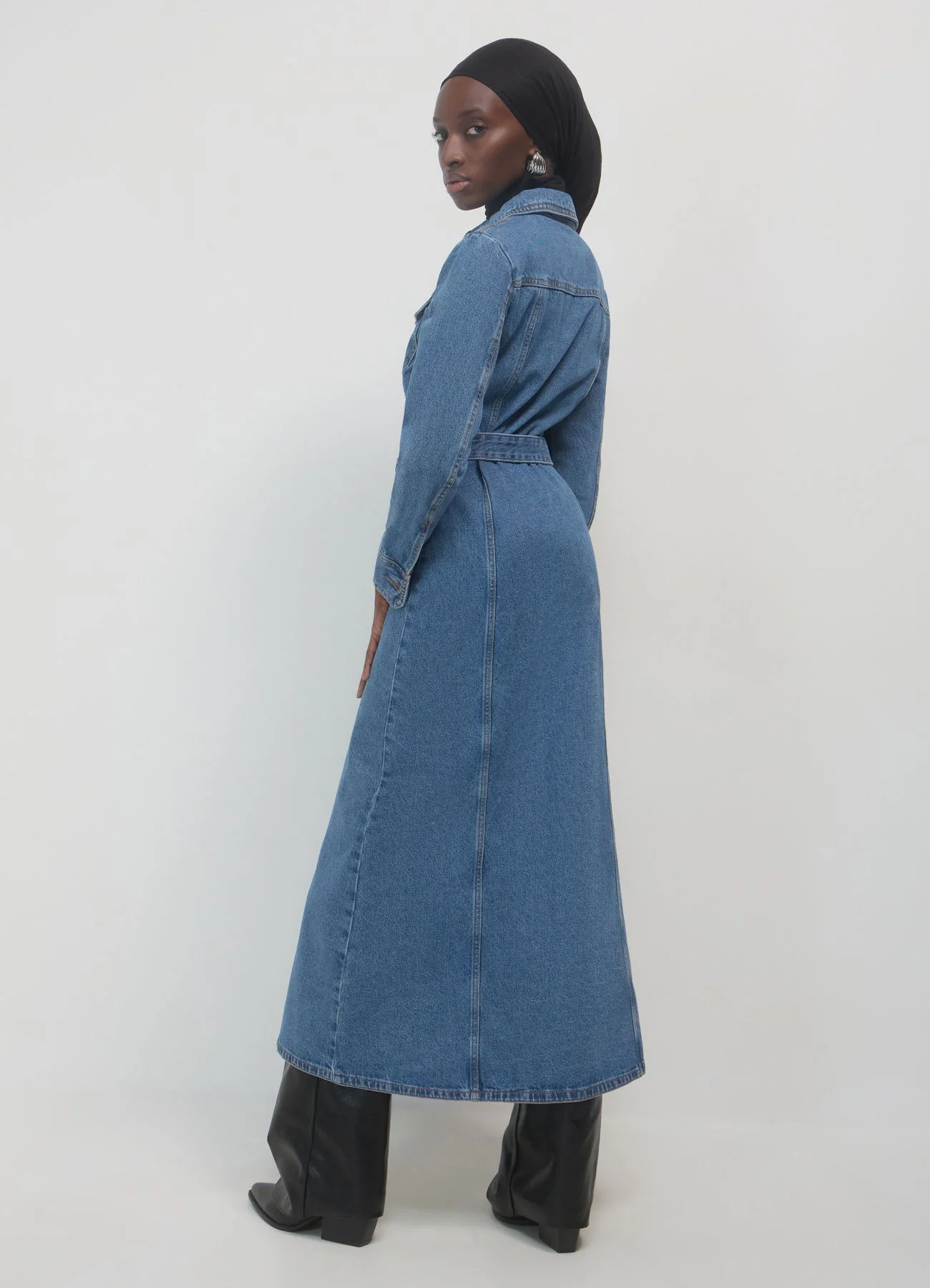 Vestito a camicia in denim - Image 2
