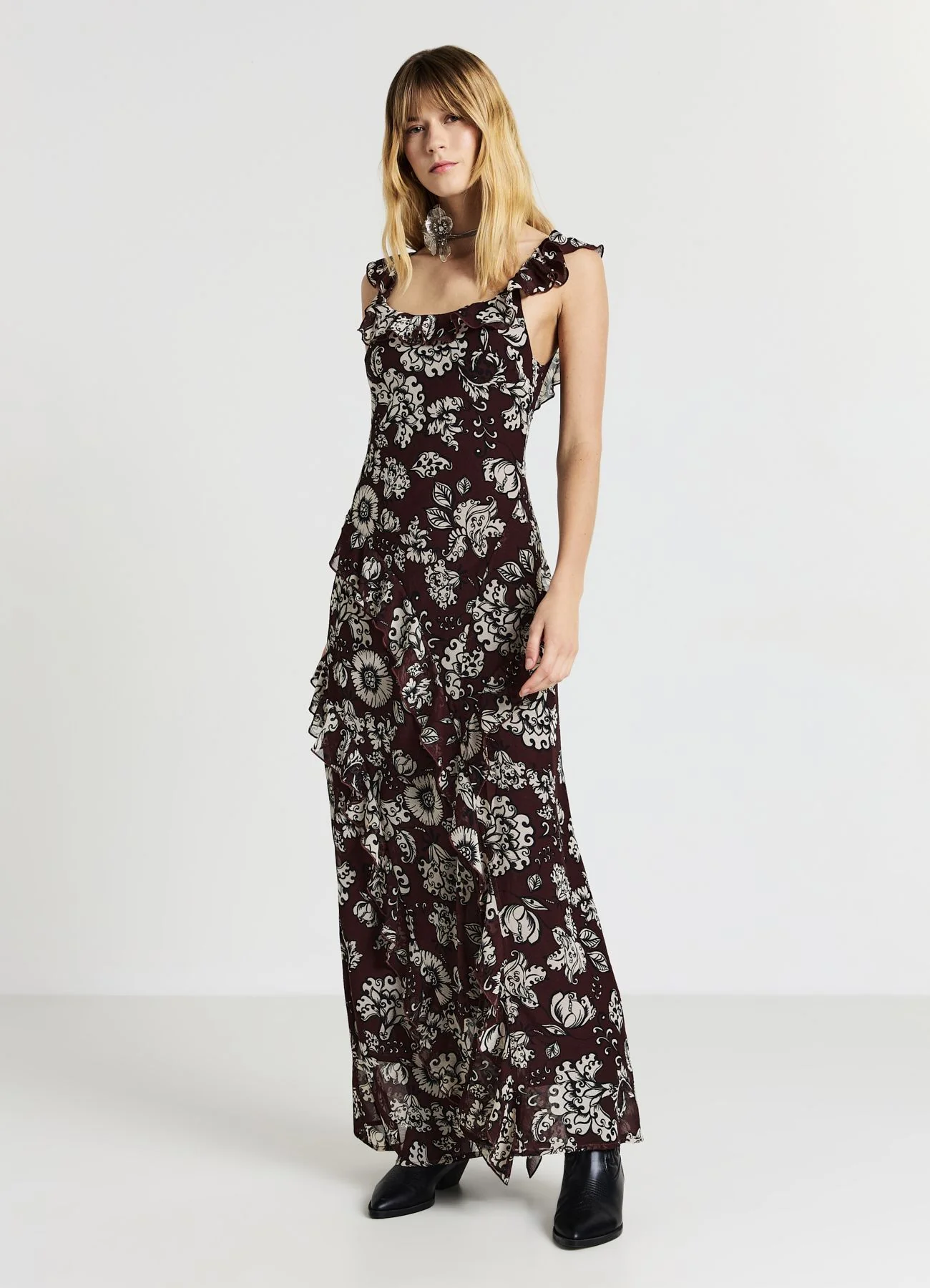 Vestito asimmetrico fantasia