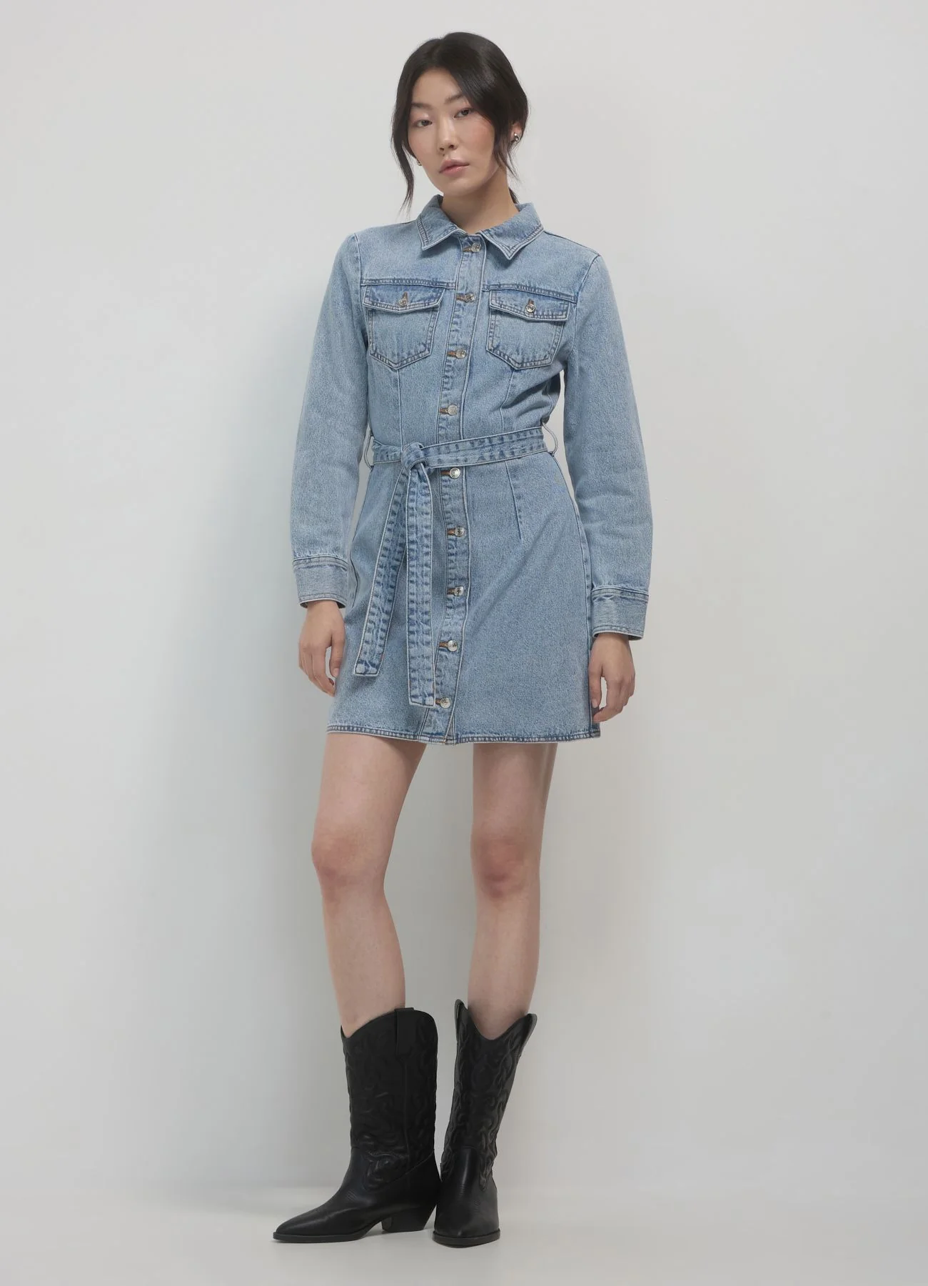 Vestito camicia in denim