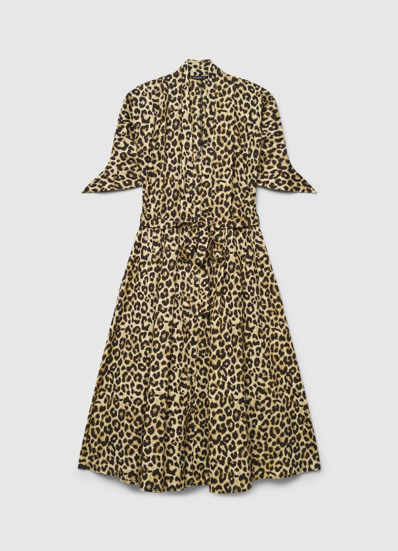 Vestito chemisier animalier con cintura - Image 5