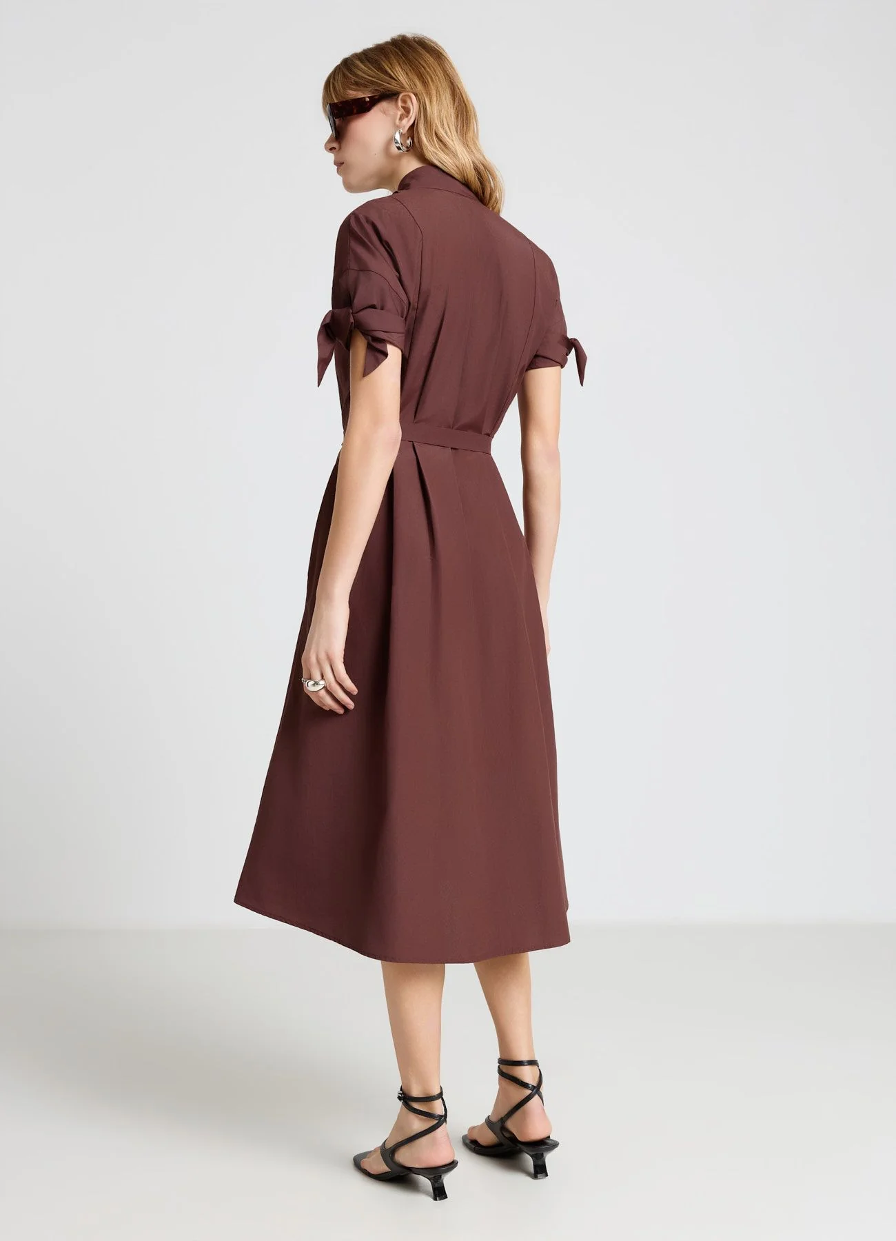 Vestito chemisier con cintura - Image 3