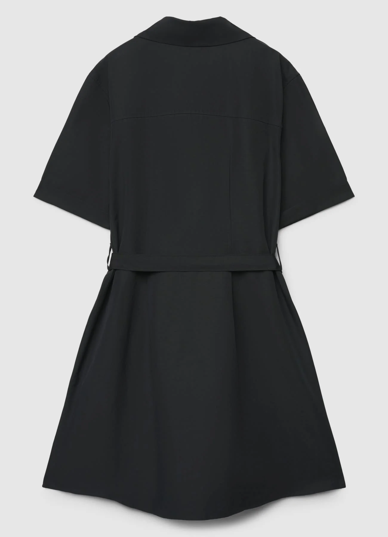 Vestito chemisier corto con cintura - Image 4
