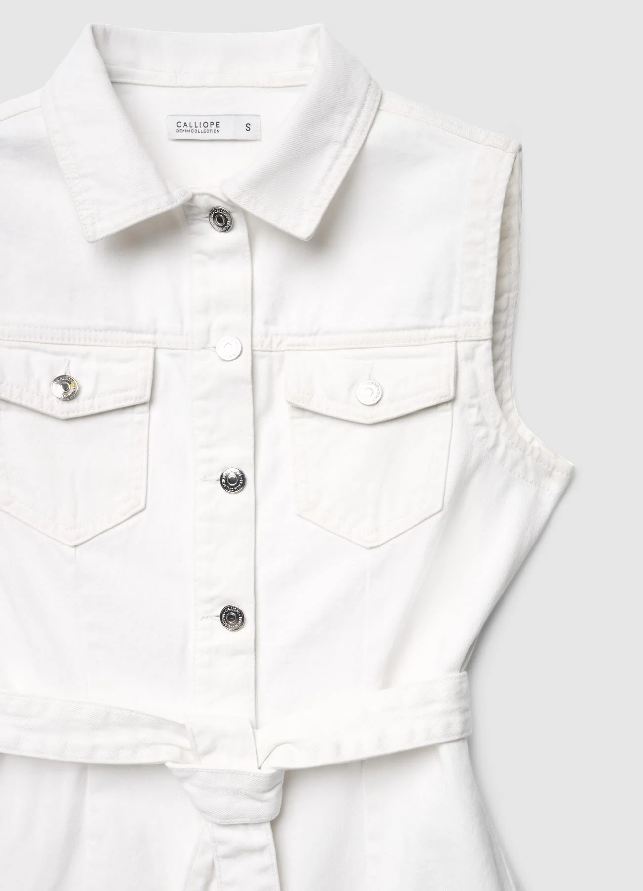 Vestito chemisier in denim con cintura - Image 6