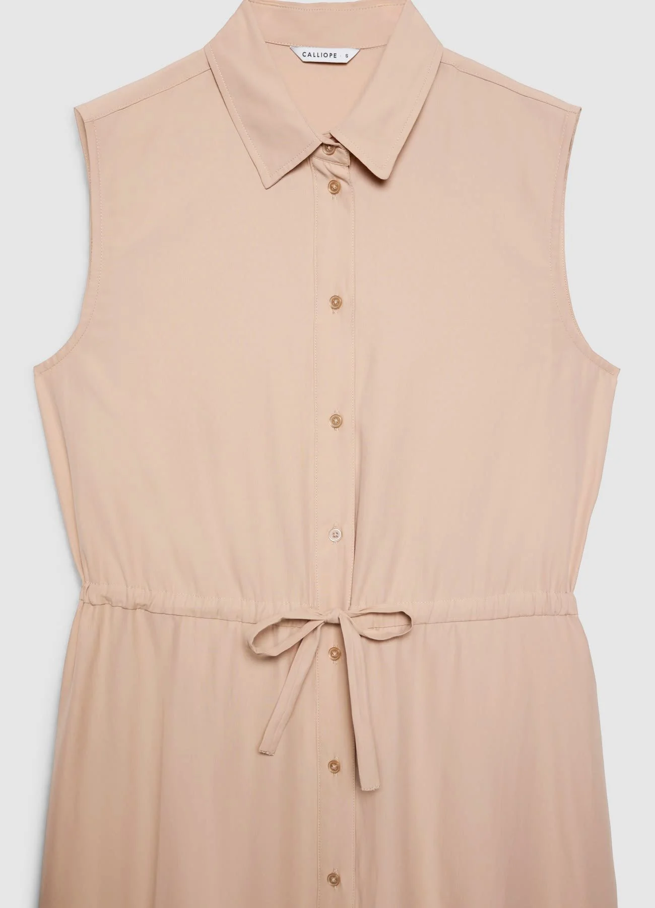 Vestito chemisier lungo senza maniche - Image 6