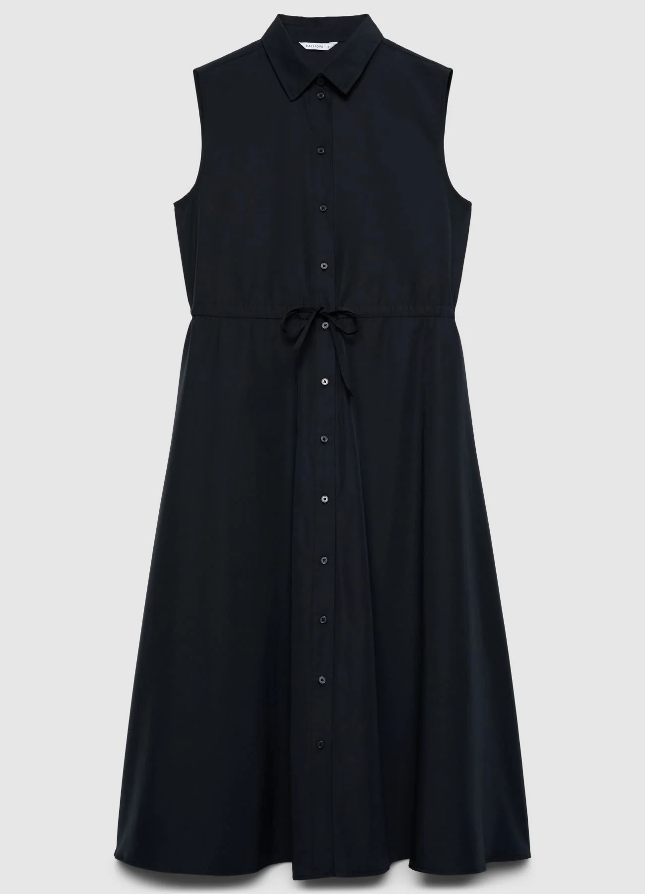 Vestito chemisier lungo senza maniche - Image 4