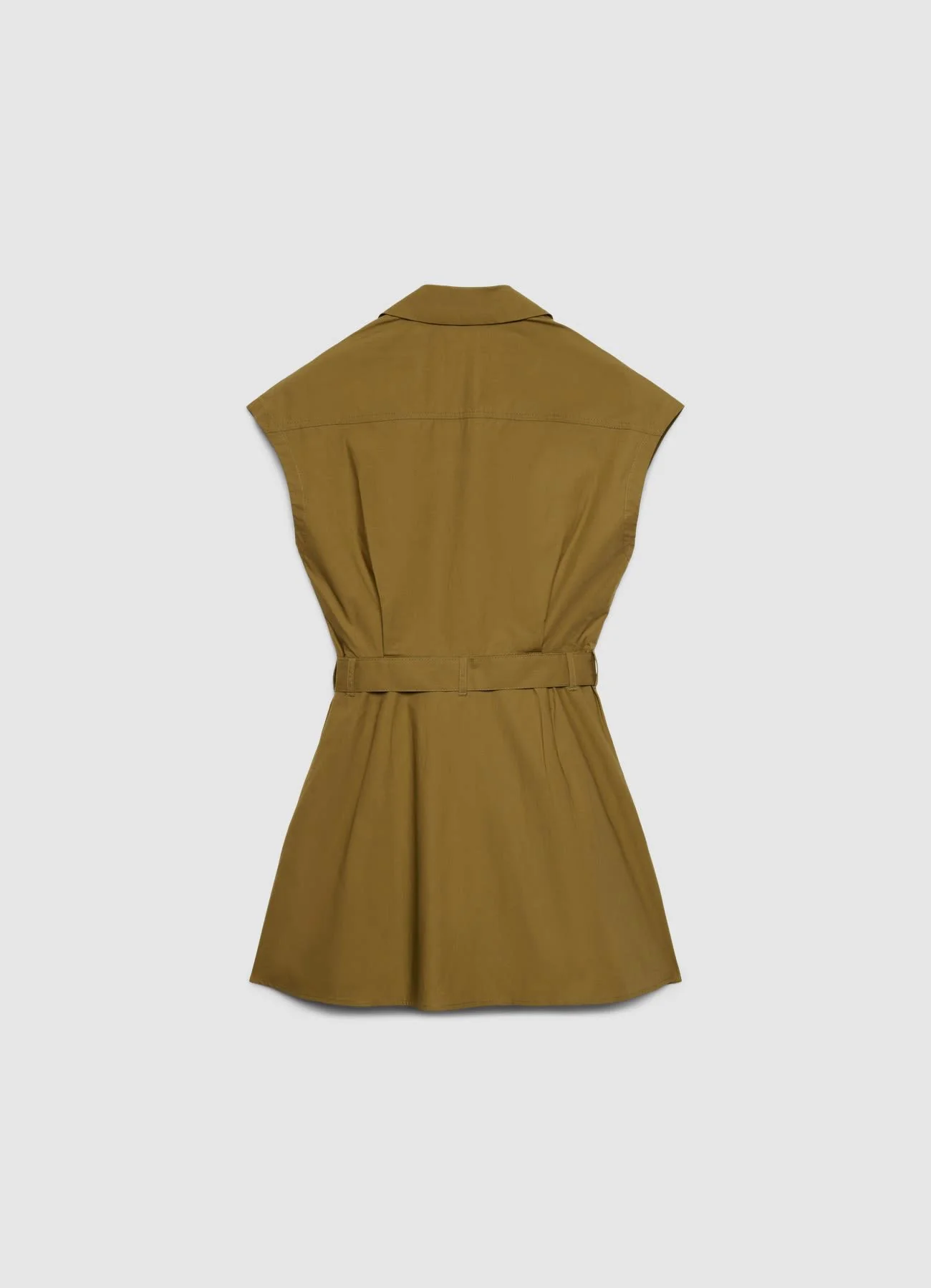 Vestito chemisier smanicato con cintura - Image 5