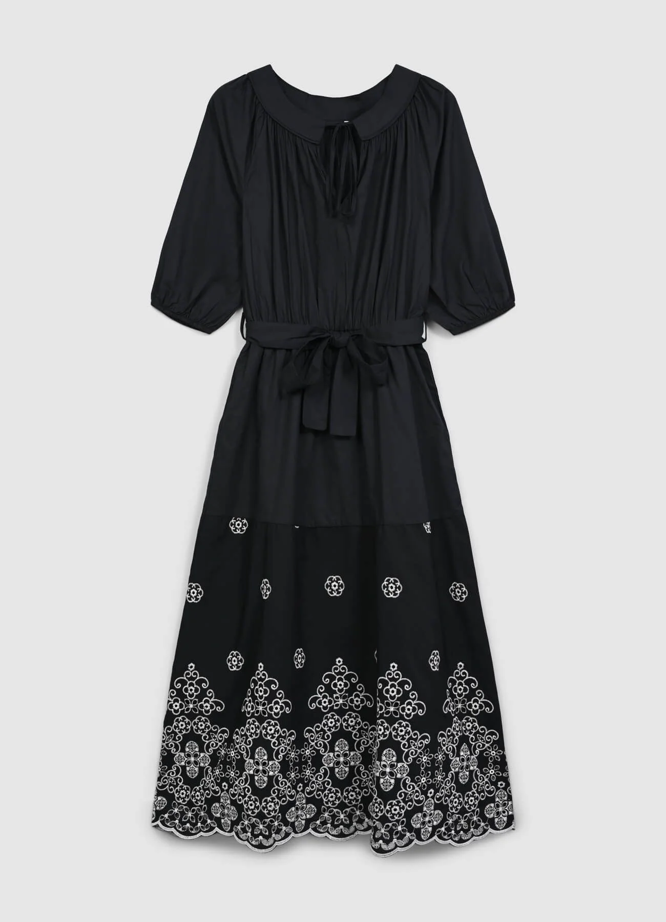 Vestito con balza ricamata - Image 4