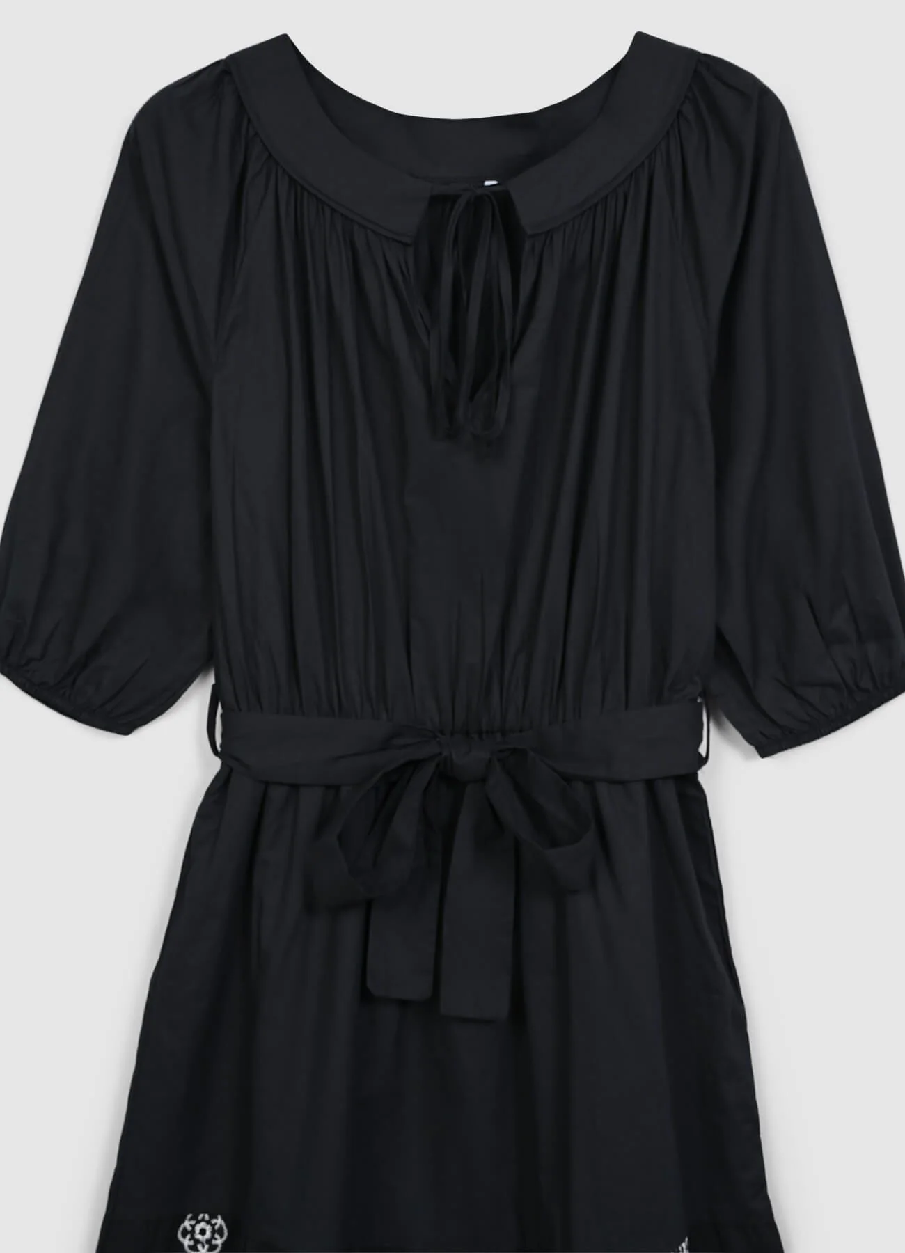 Vestito con balza ricamata - Image 5