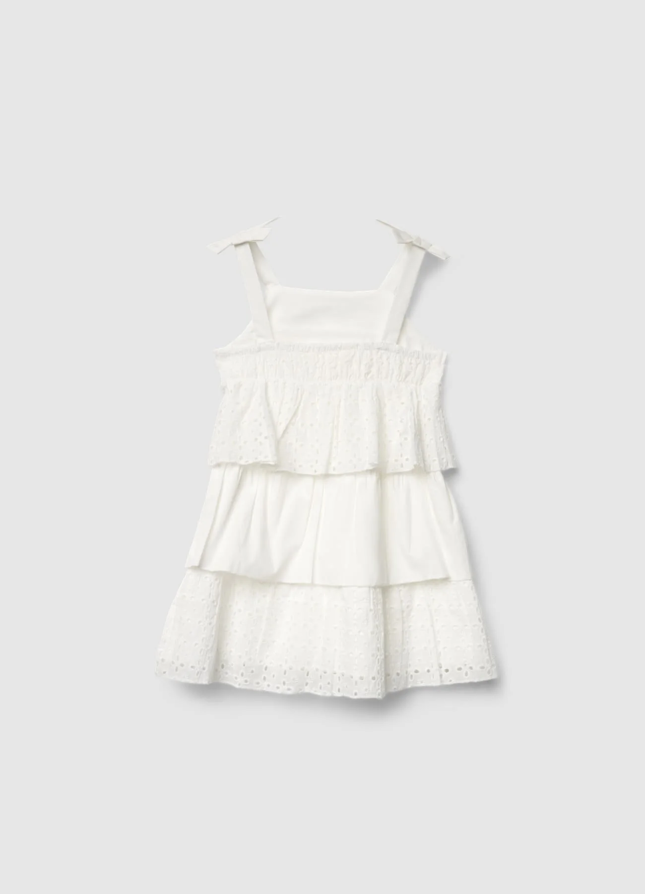 Vestito con balze e ricamo sangallo - Image 2
