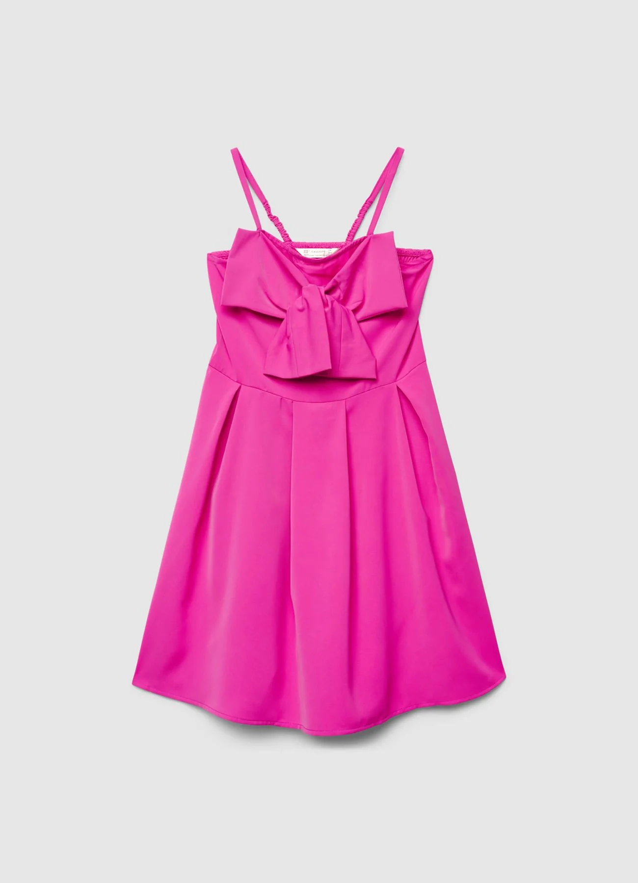 Vestito con maxi fiocco e spalline sottili