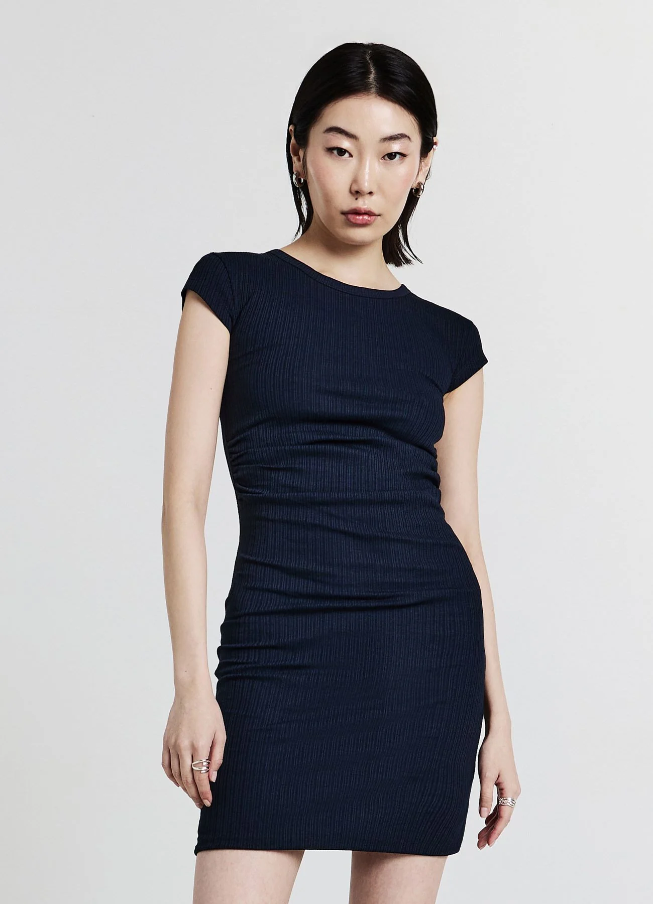 Vestito corto a costine - Image 3