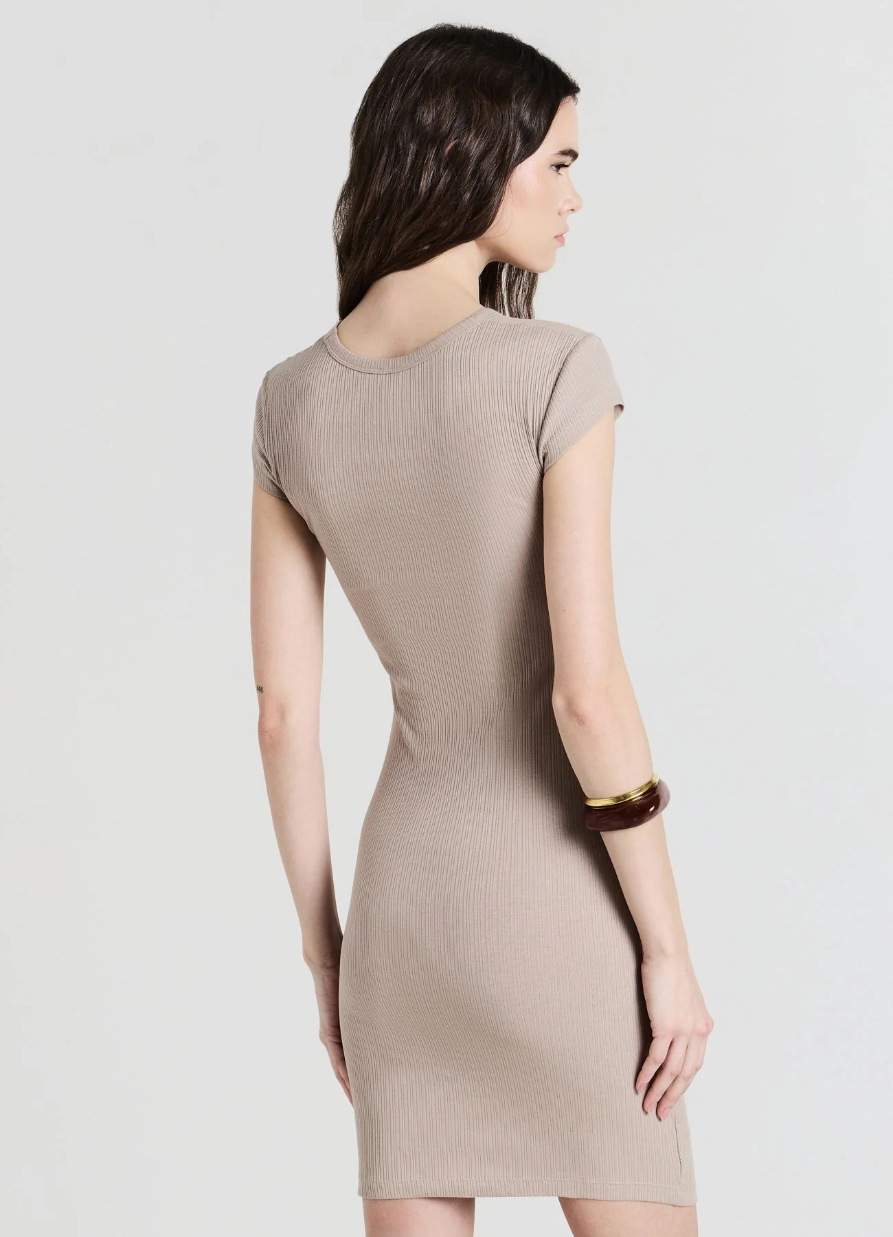 Vestito corto a costine - Image 3