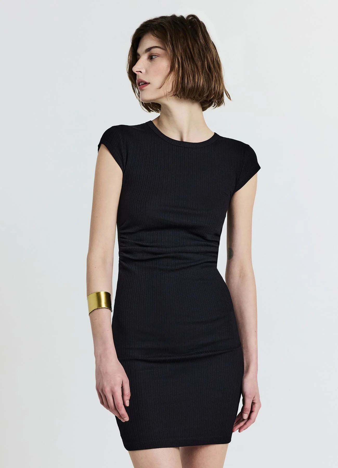 Vestito corto a costine