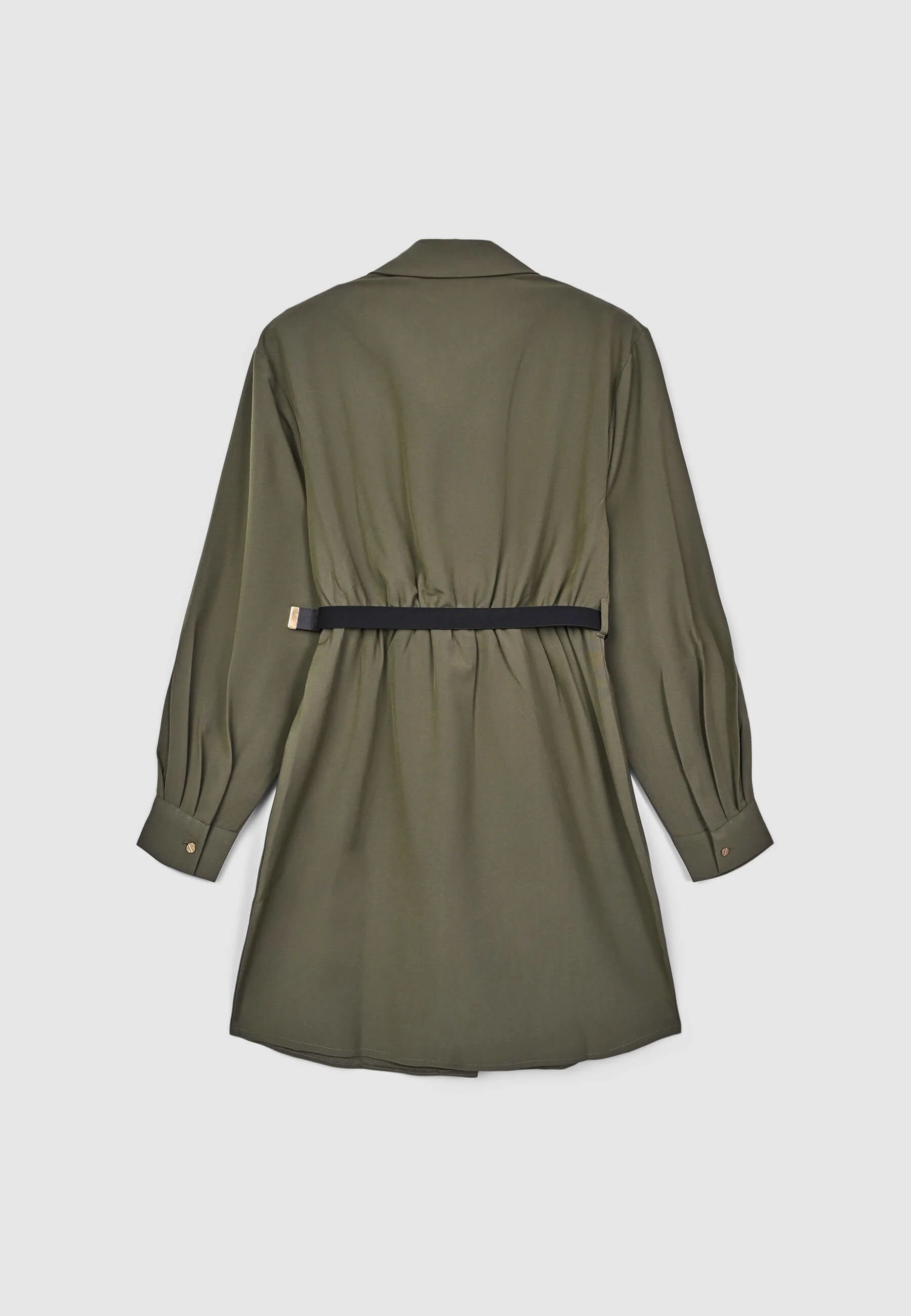 Vestito corto chemisier con cintura - Image 4