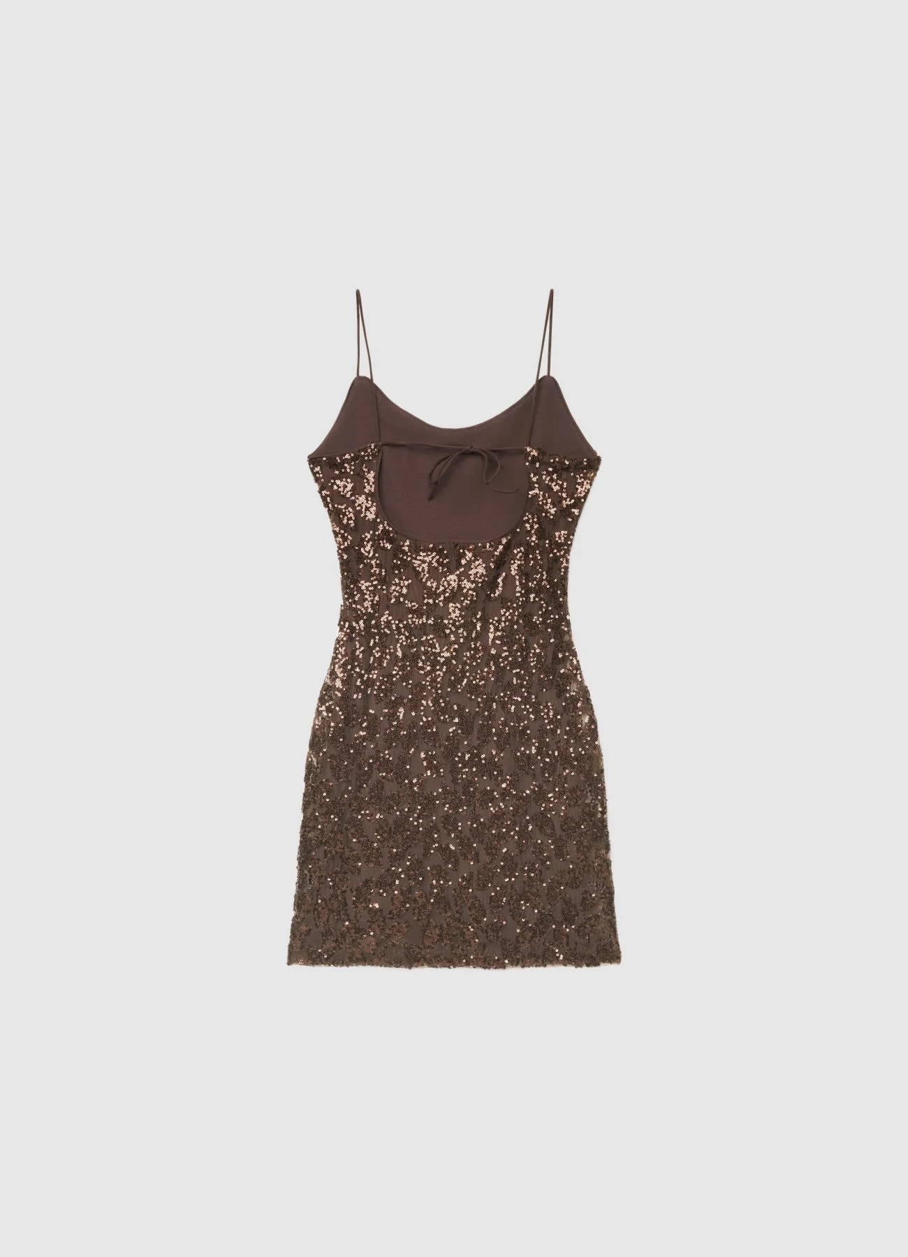 Vestito corto con paillettes e schiena scoperta - Image 5