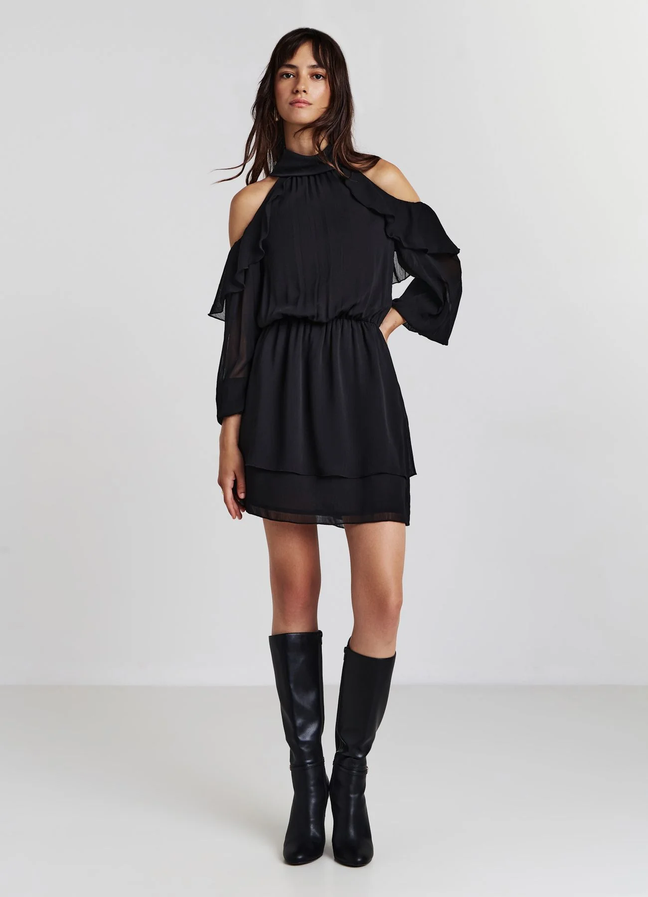 Vestito corto frill
