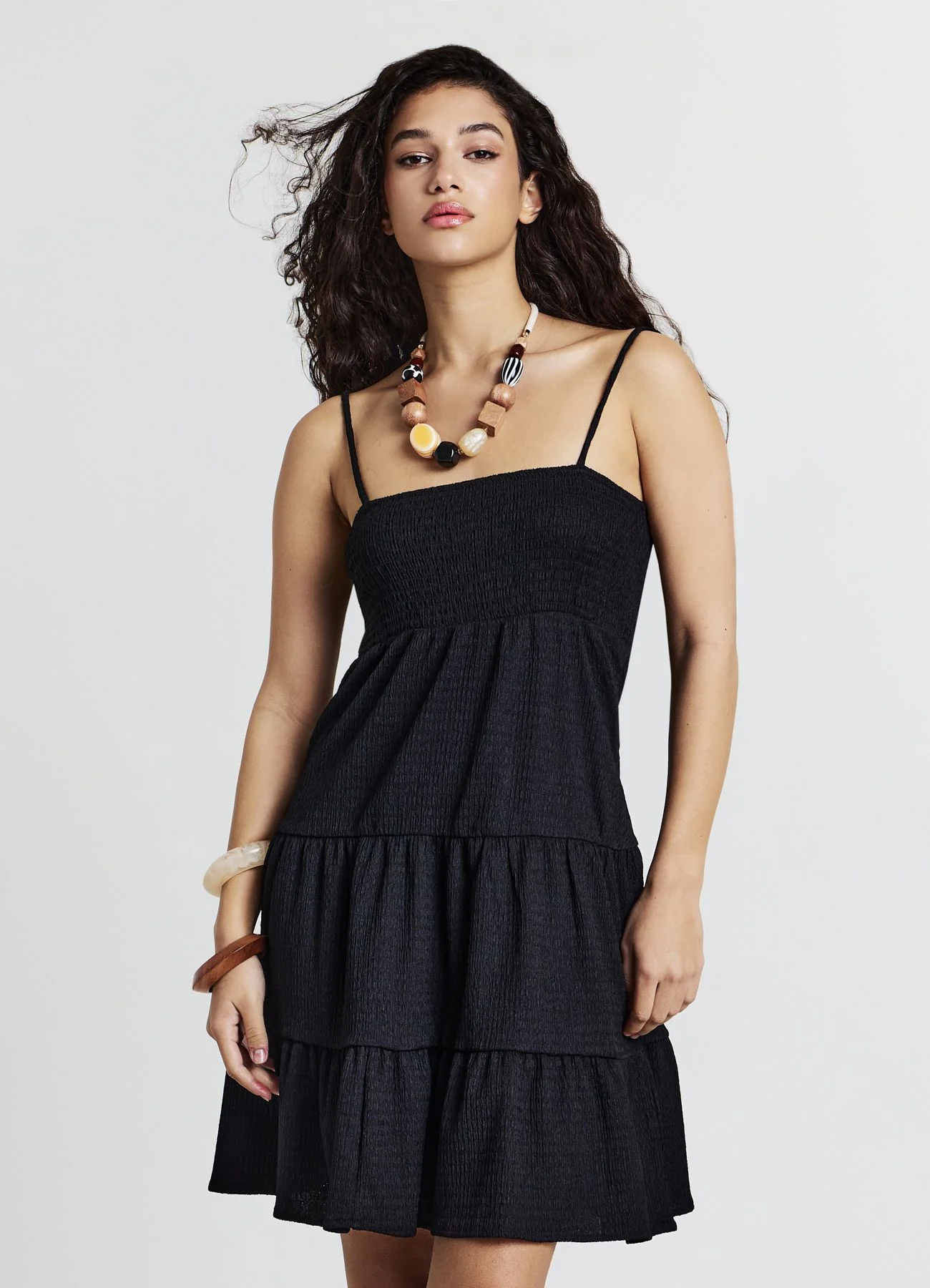 Vestito corto punto smock - Image 3